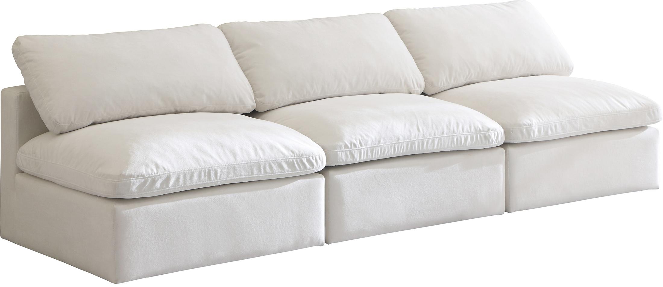 

    
Cream Velvet Comfort Modular Armless Sofa Plush 602Cream-S3 Meridian Modern
