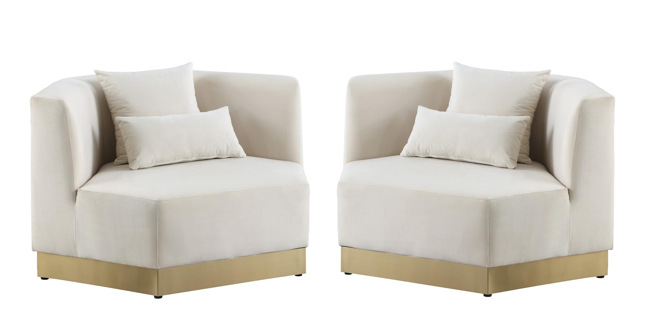

    
Cream Velvet Chair Set 2Pcs MARQUIS 600Cream-C Meridian Contemporary Modern
