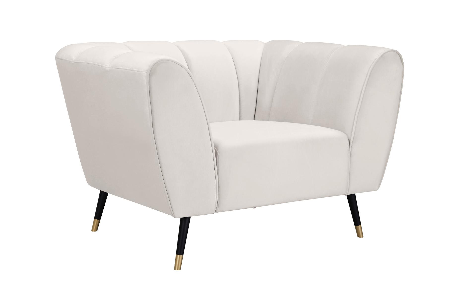 

    
Cream Velvet Channel Tufted Arm Chair BEAUMONT 626Cream-C Meridian Modern
