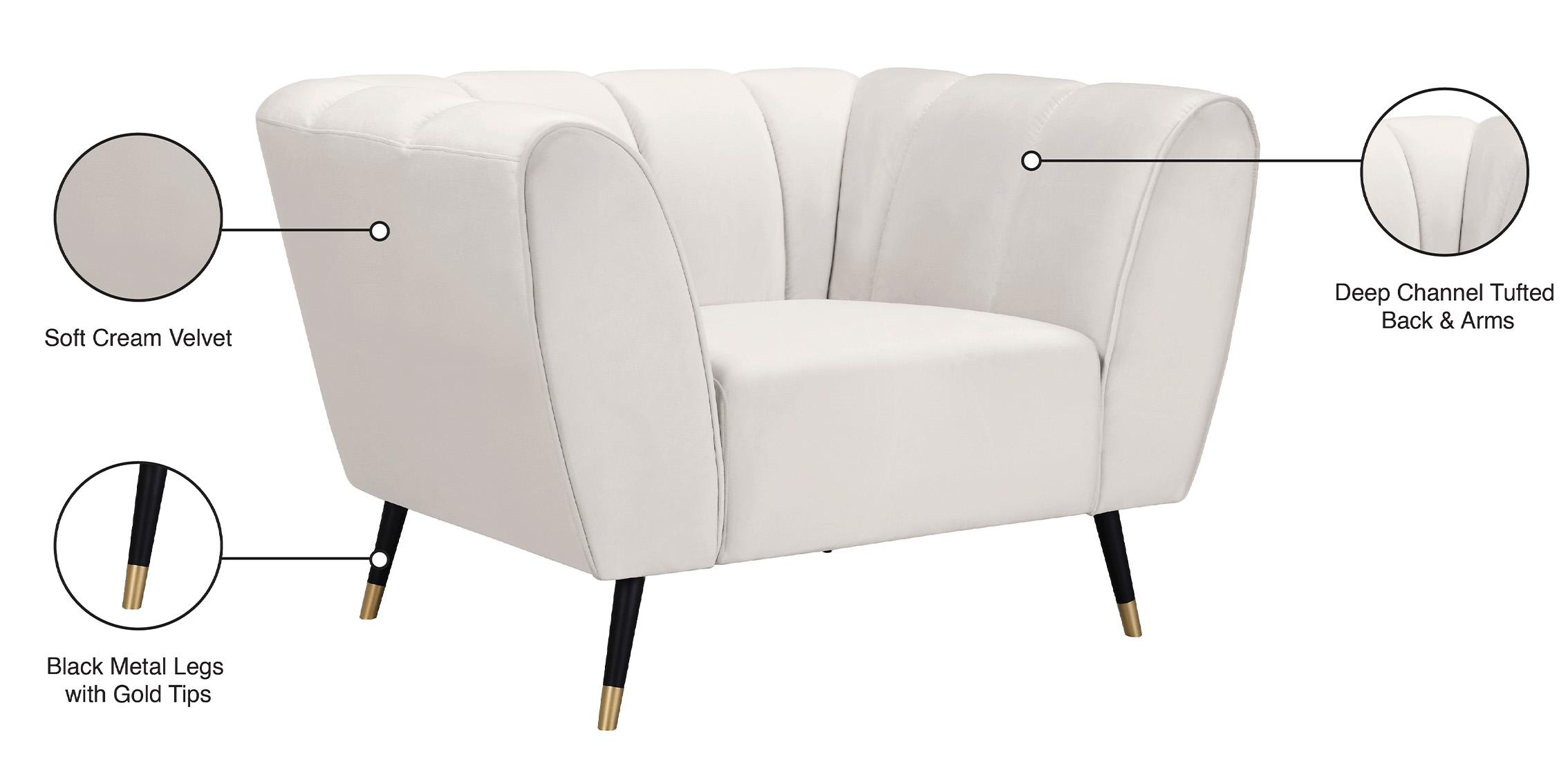 

        
Meridian Furniture BEAUMONT 626Cream-C Arm Chair Cream Velvet 753359804620
