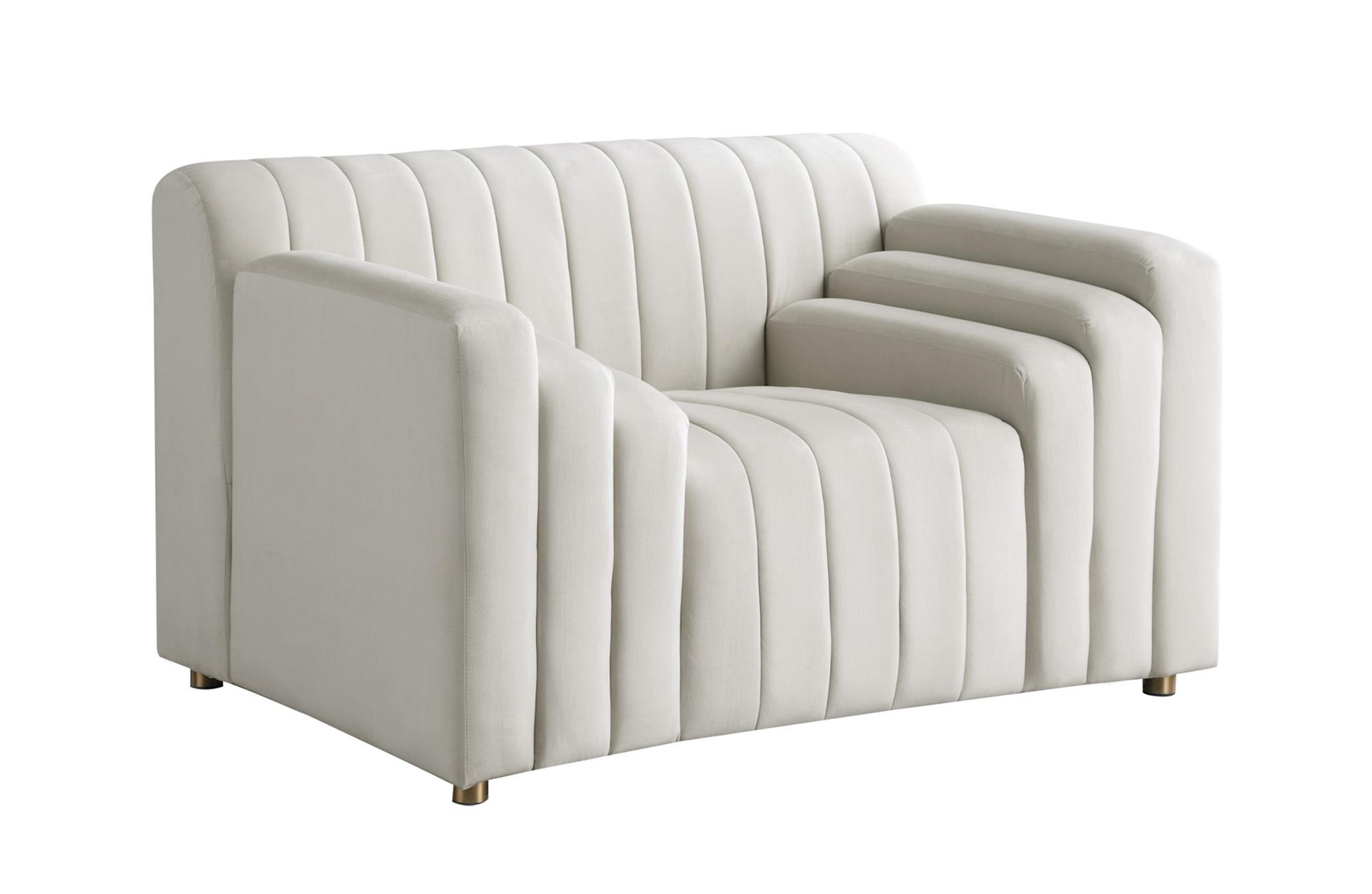

    
Cream Velvet Channel Tufted Arm Chair NAYA 637Cream-C Meridian Contemporary
