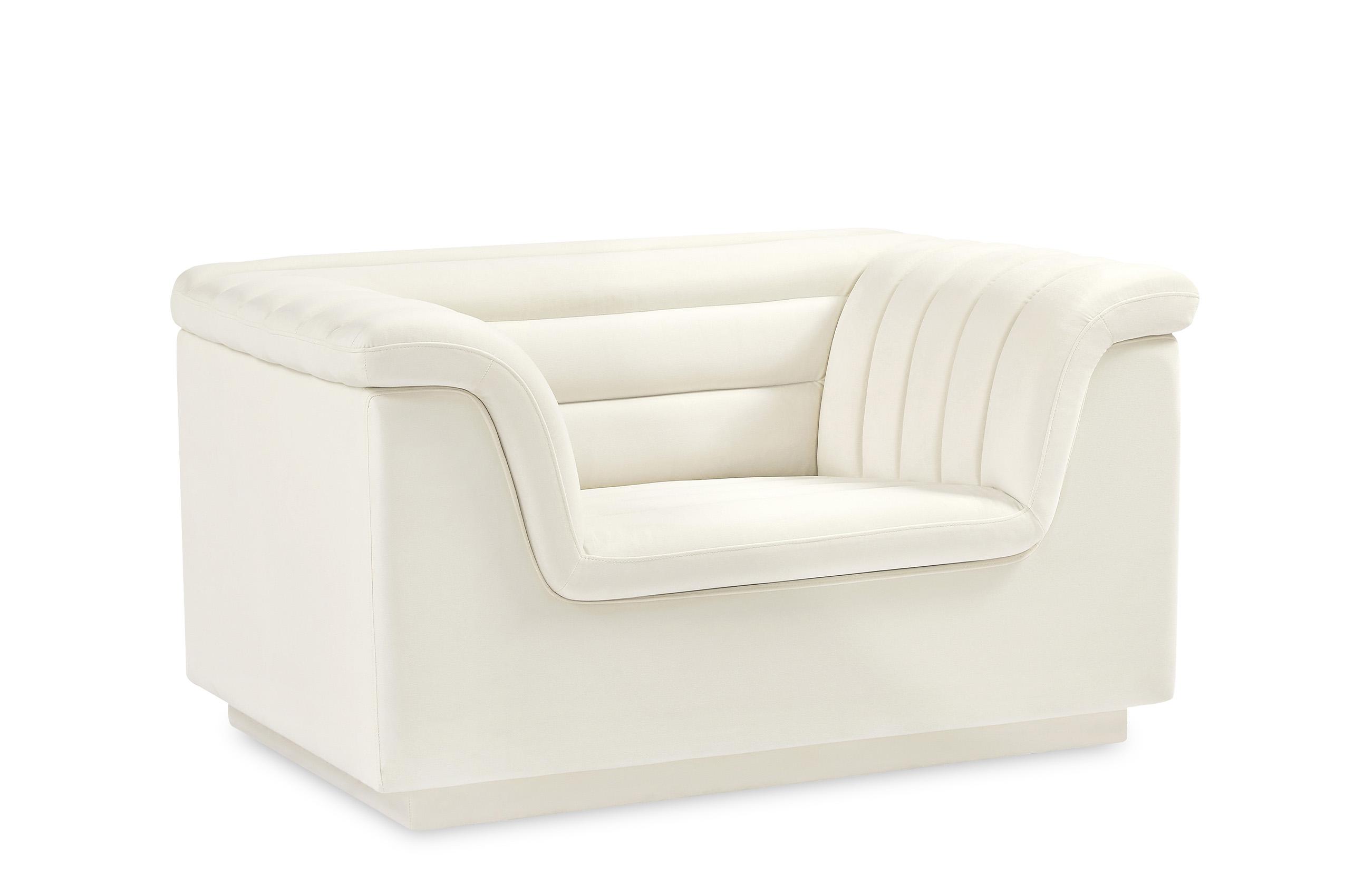 Contemporary, Modern Arm Chair CASCADE 192Cream-C 192Cream-C in Cream Velvet