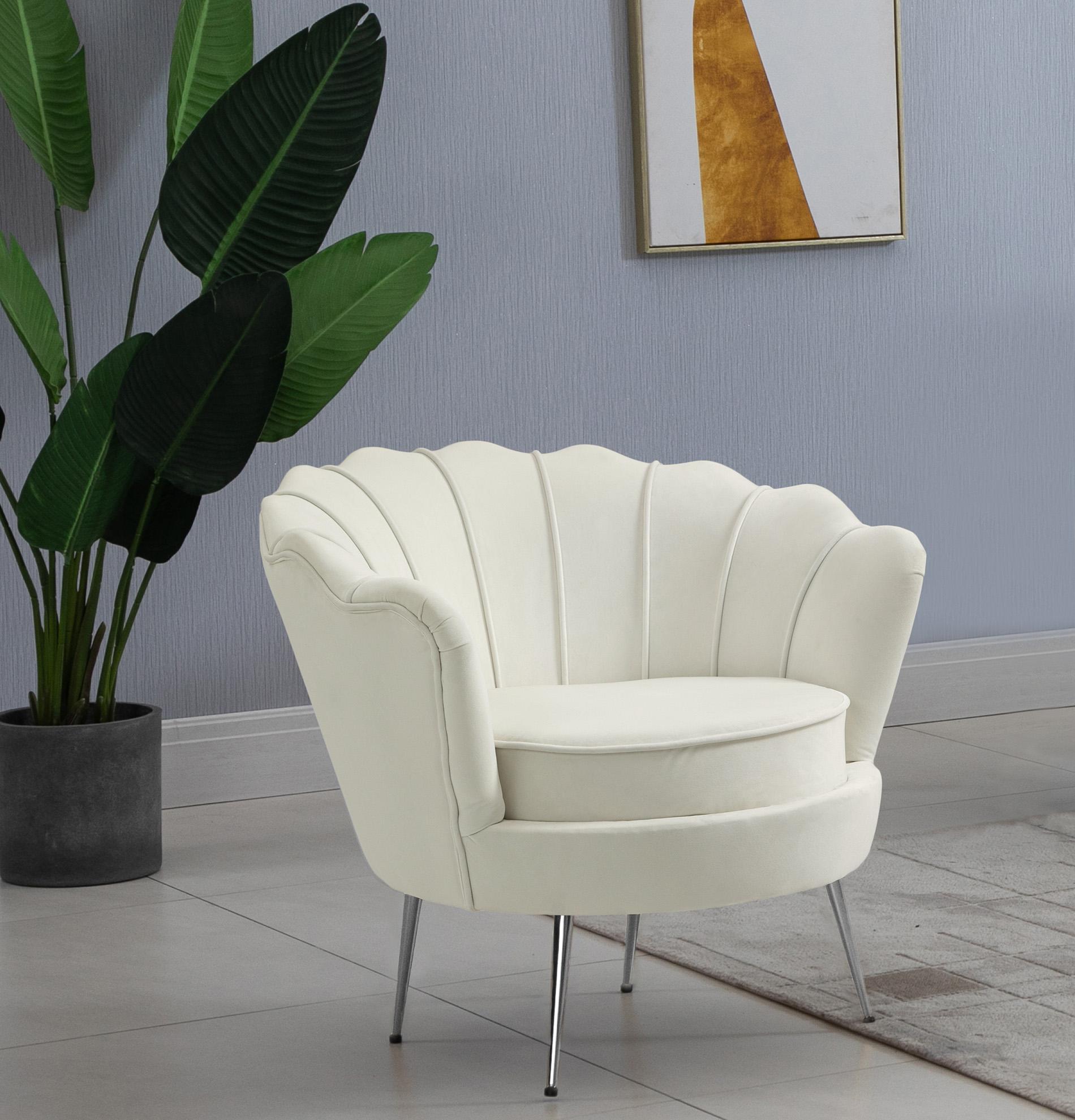 

    
CREAM Velvet Channel Tufted Chair Set 2Pcs GARDENIA 684Cream-C Meridian Modern

