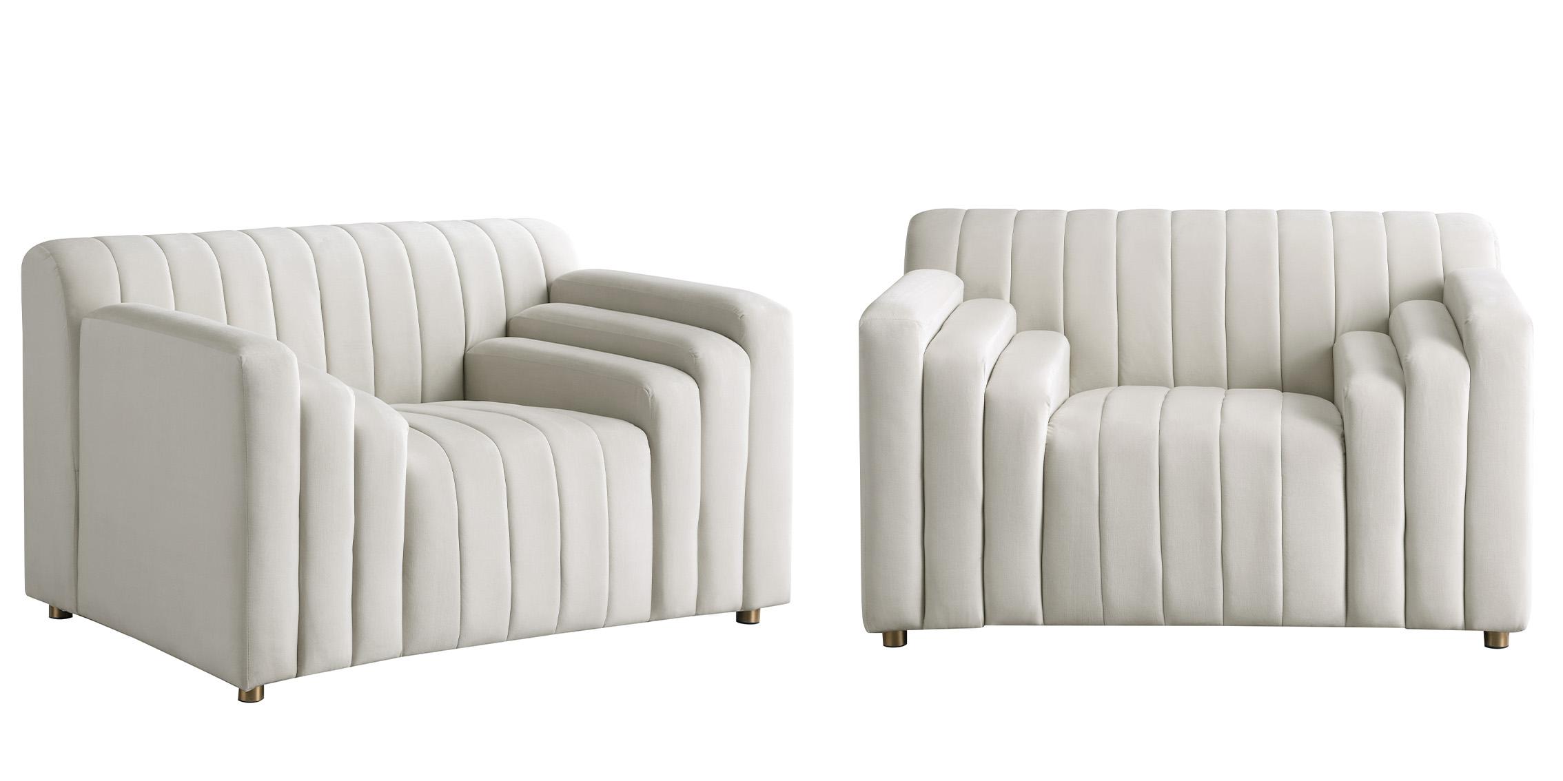 

    
Cream Velvet Channel Tufted Chair Set 2Pcs NAYA 637Cream-C Meridian Modern
