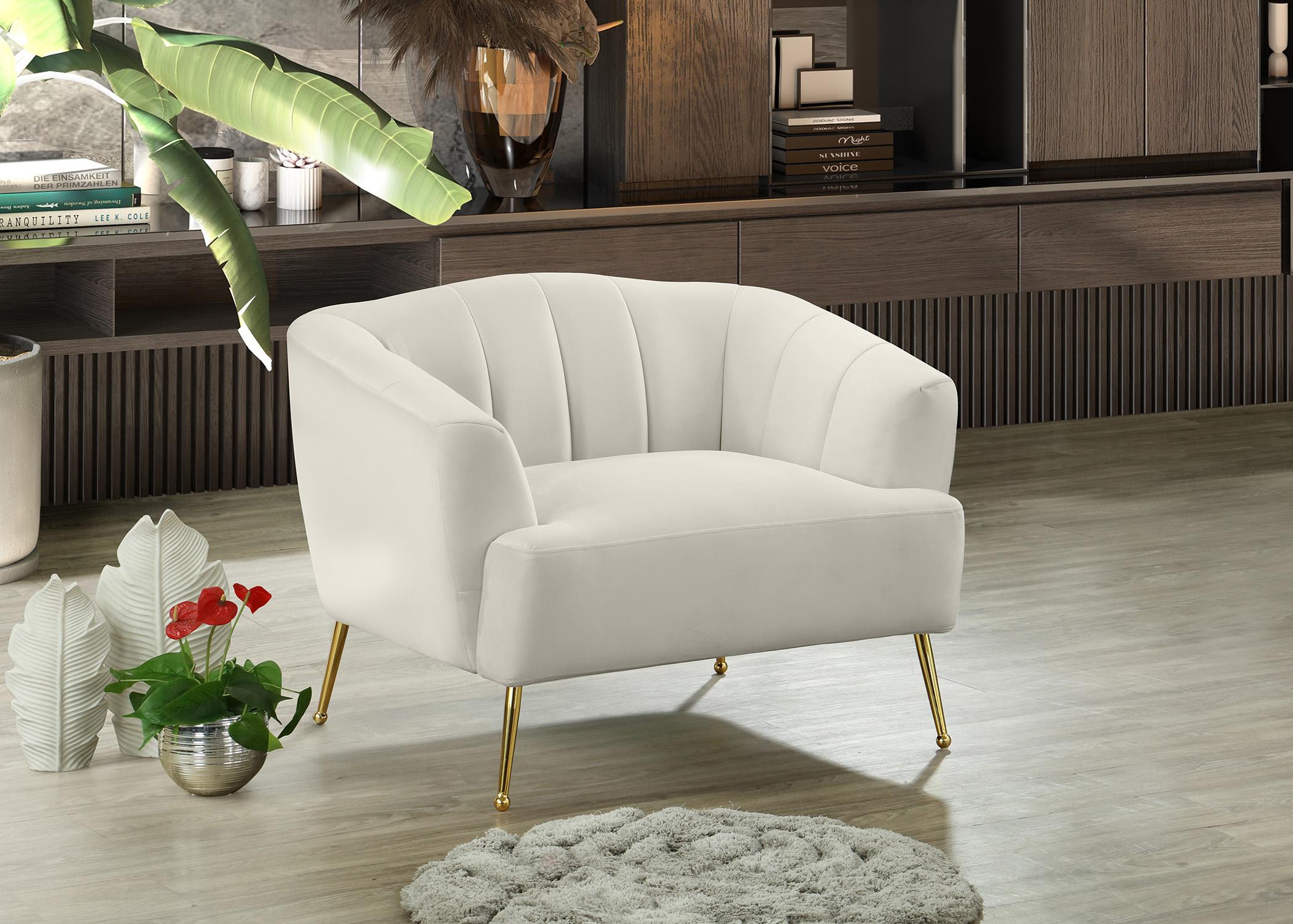 

    
Cream Velvet Channel Tufted Chair TORI 657Cream-C Meridian Contemporary Modern
