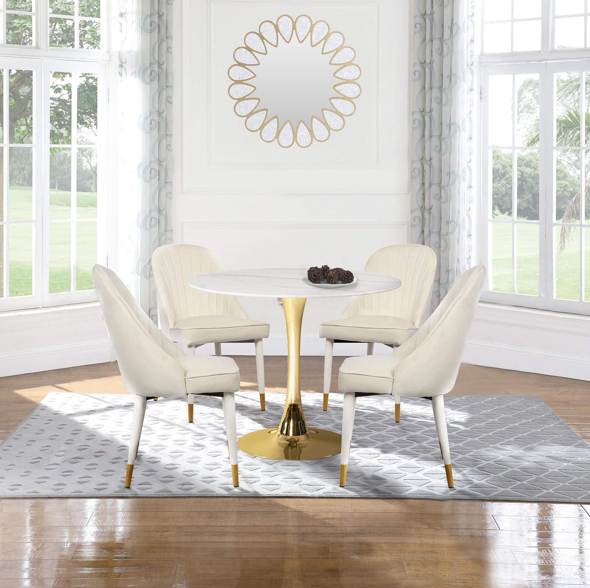 

        
Meridian Furniture BELLE 811Cream-C Dining Chair Set Cream Velvet 094308257068

