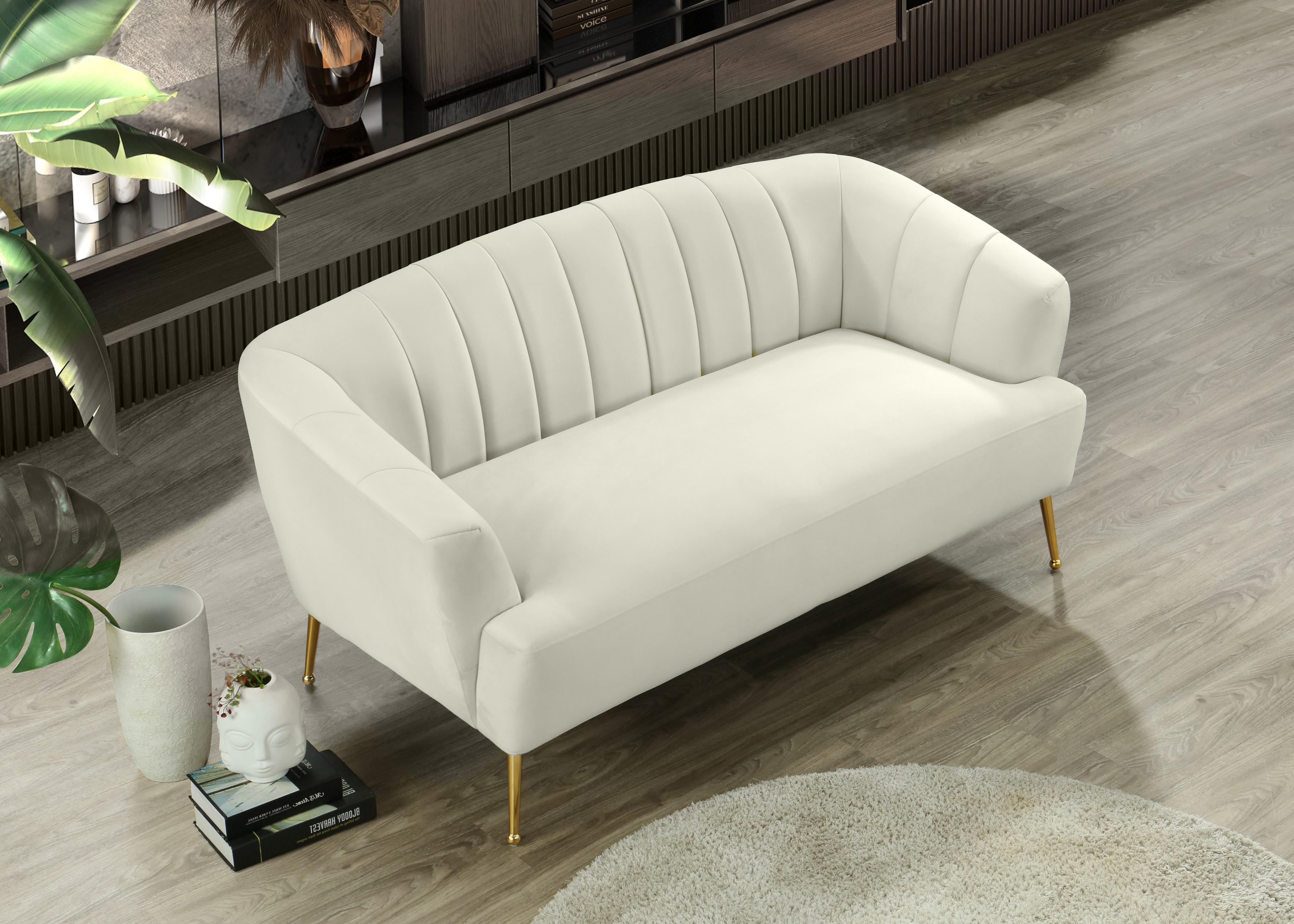

        
Meridian Furniture TORI 657Cream-L Loveseat Cream/Gold Velvet 704831407556
