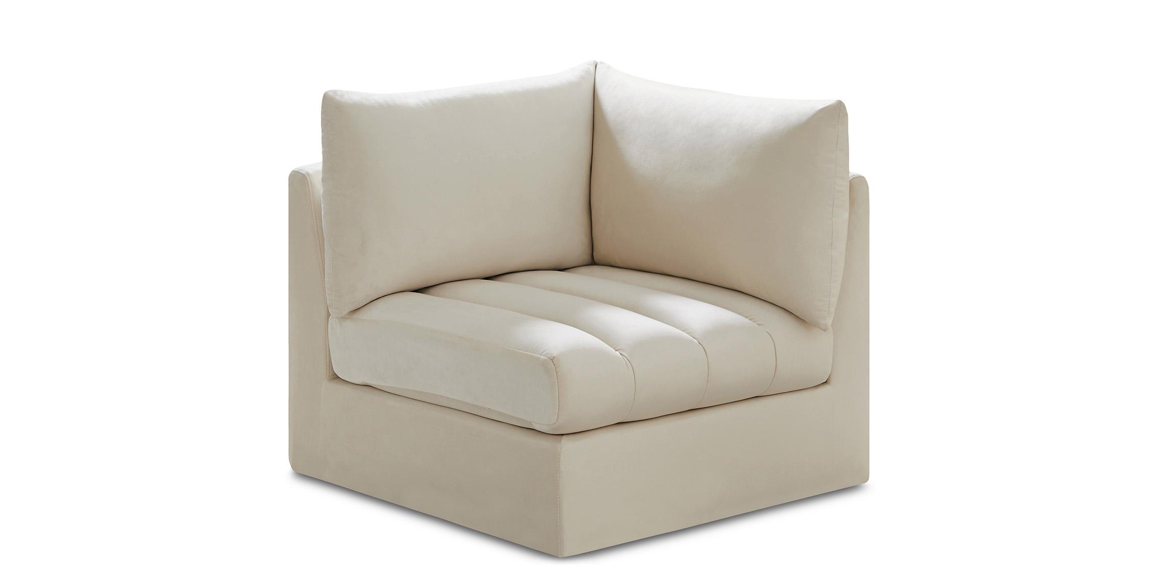 Contemporary, Modern Modular Corner Chair JACOB 649Cream-Corner 649Cream-Corner in Cream Velvet