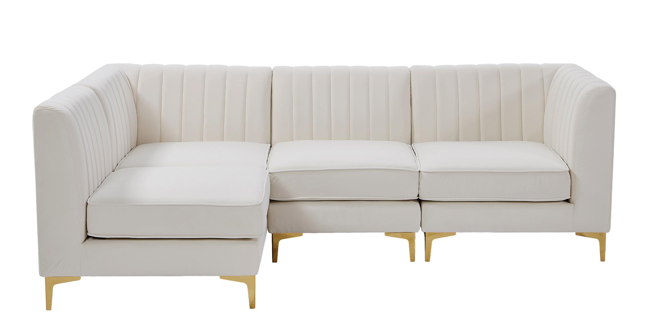 

        
Meridian Furniture ALINA 604Cream-Sec4A Modular Sectional Sofa Cream Velvet 94308258560
