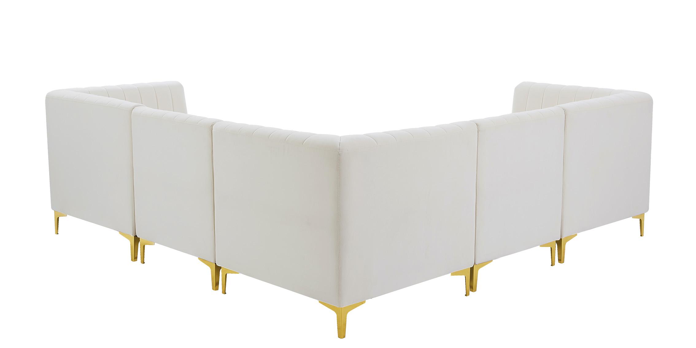 

        
Meridian Furniture ALINA 604Cream-Sec5C Modular Sectional Sofa Cream Velvet 94308258591
