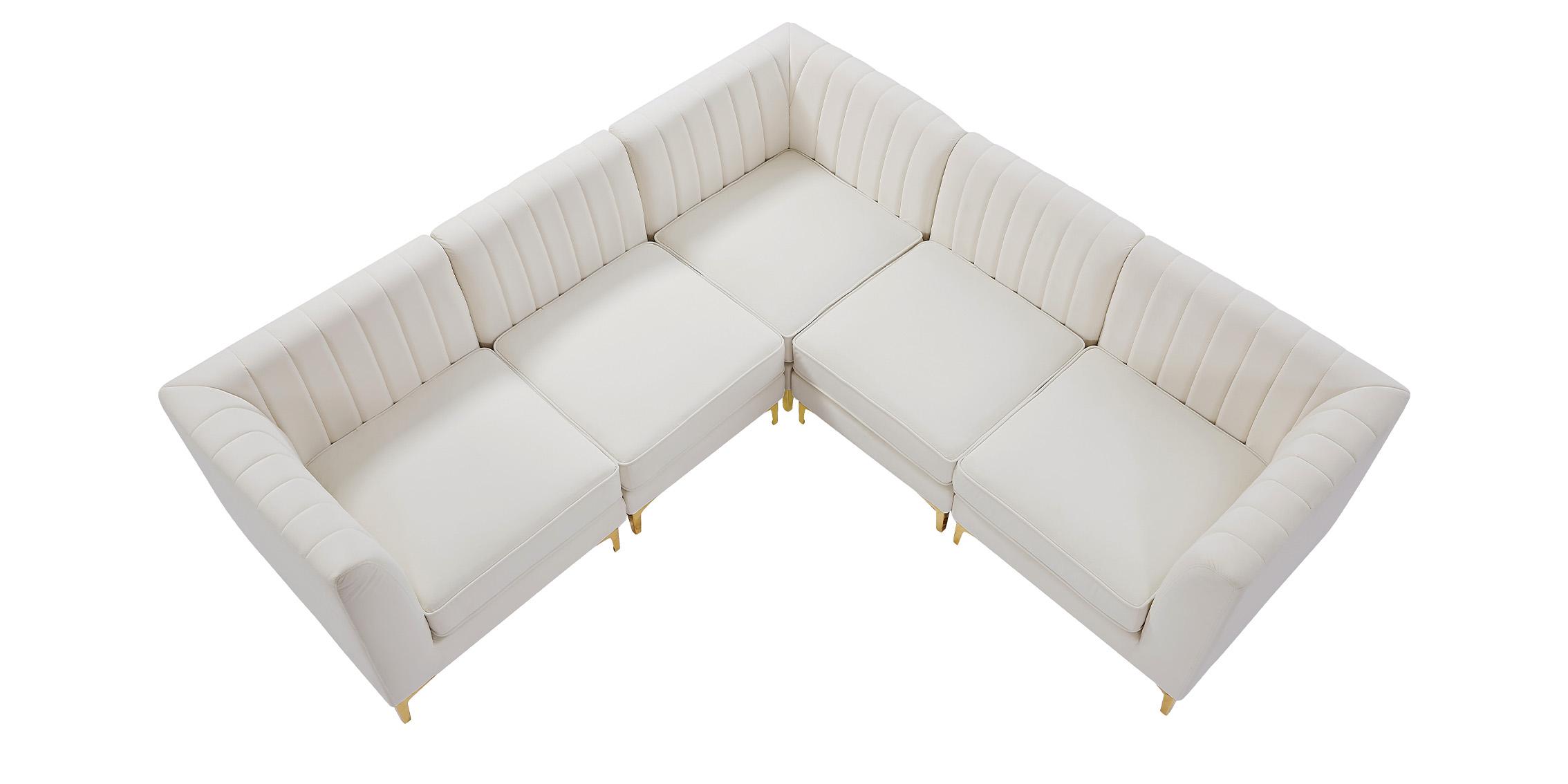 

    
604Cream-Sec5C Meridian Furniture Modular Sectional Sofa
