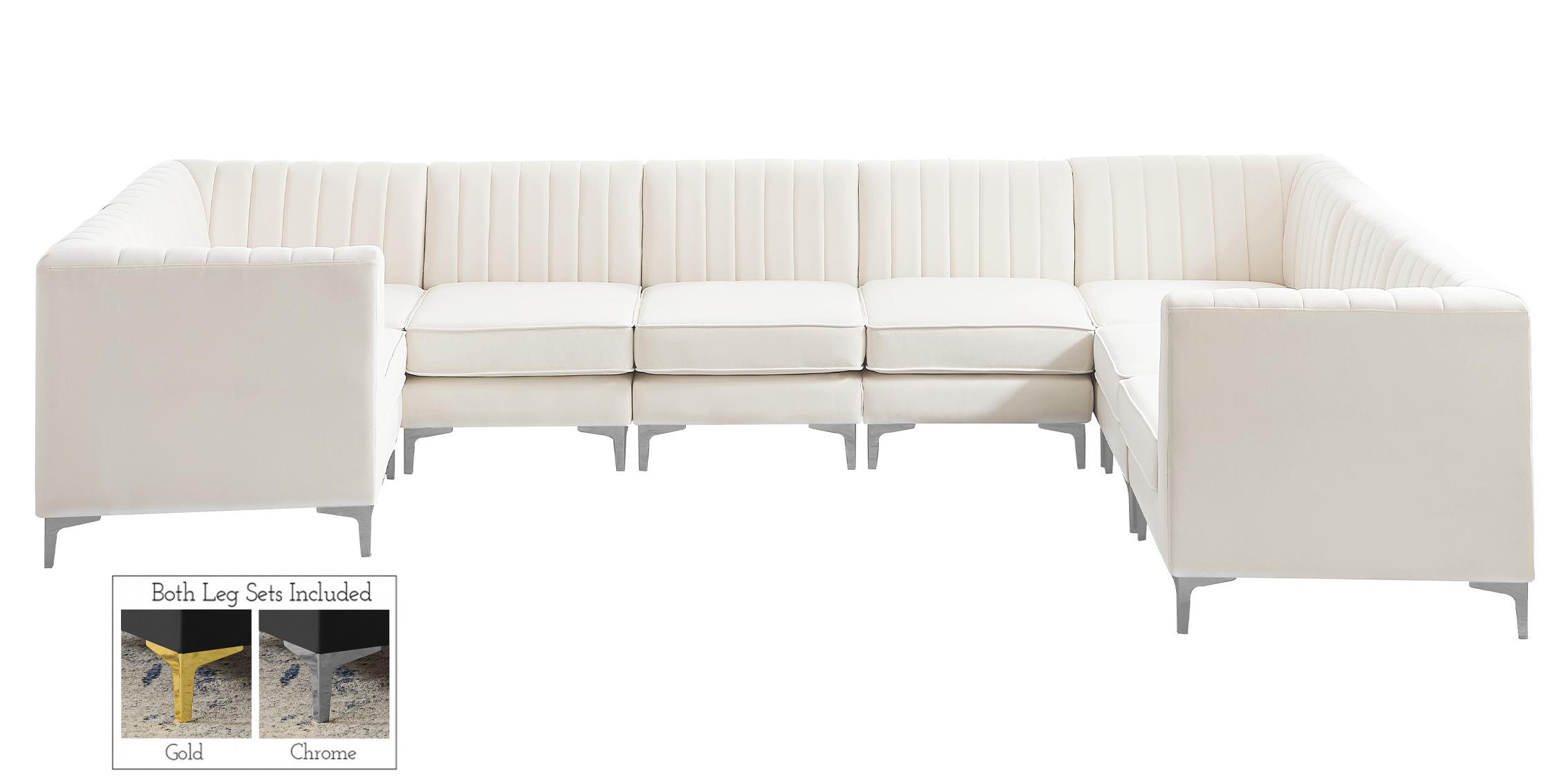 

        
Meridian Furniture ALINA 604Cream-Sec8C Modular Sectional Sofa Cream Velvet 94308258652

