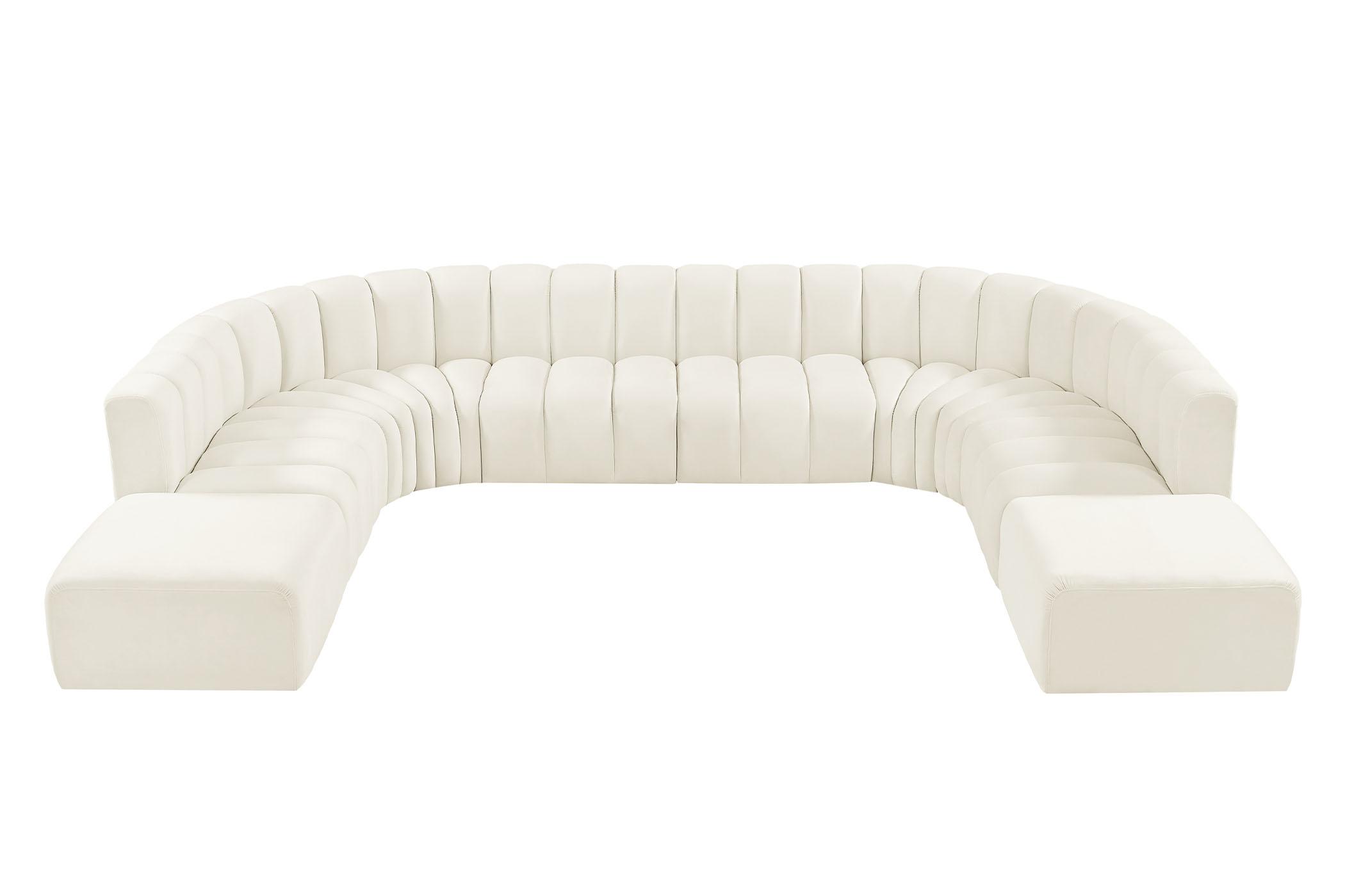

        
Meridian Furniture ARC 103Cream-S10A Modular Sectional Sofa Cream Velvet 094308298641

