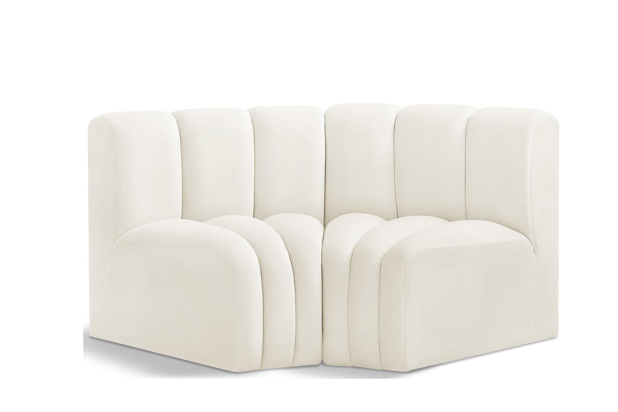 Contemporary, Modern Modular Sectional Sofa ARC 103Cream-S2B 103Cream-S2B in Cream Velvet