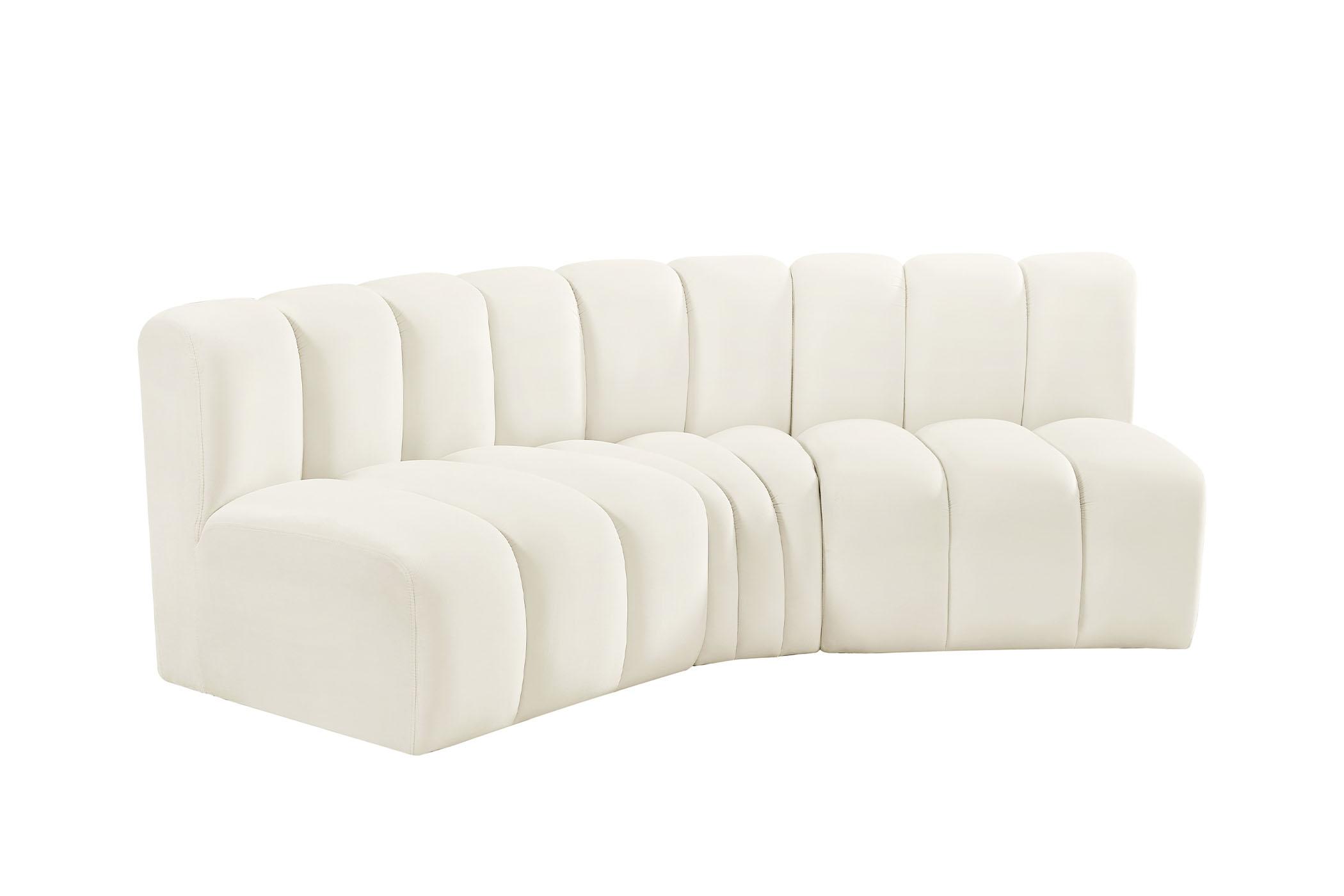 Contemporary, Modern Modular Sectional Sofa ARC 103Cream-S3B 103Cream-S3B in Cream Velvet