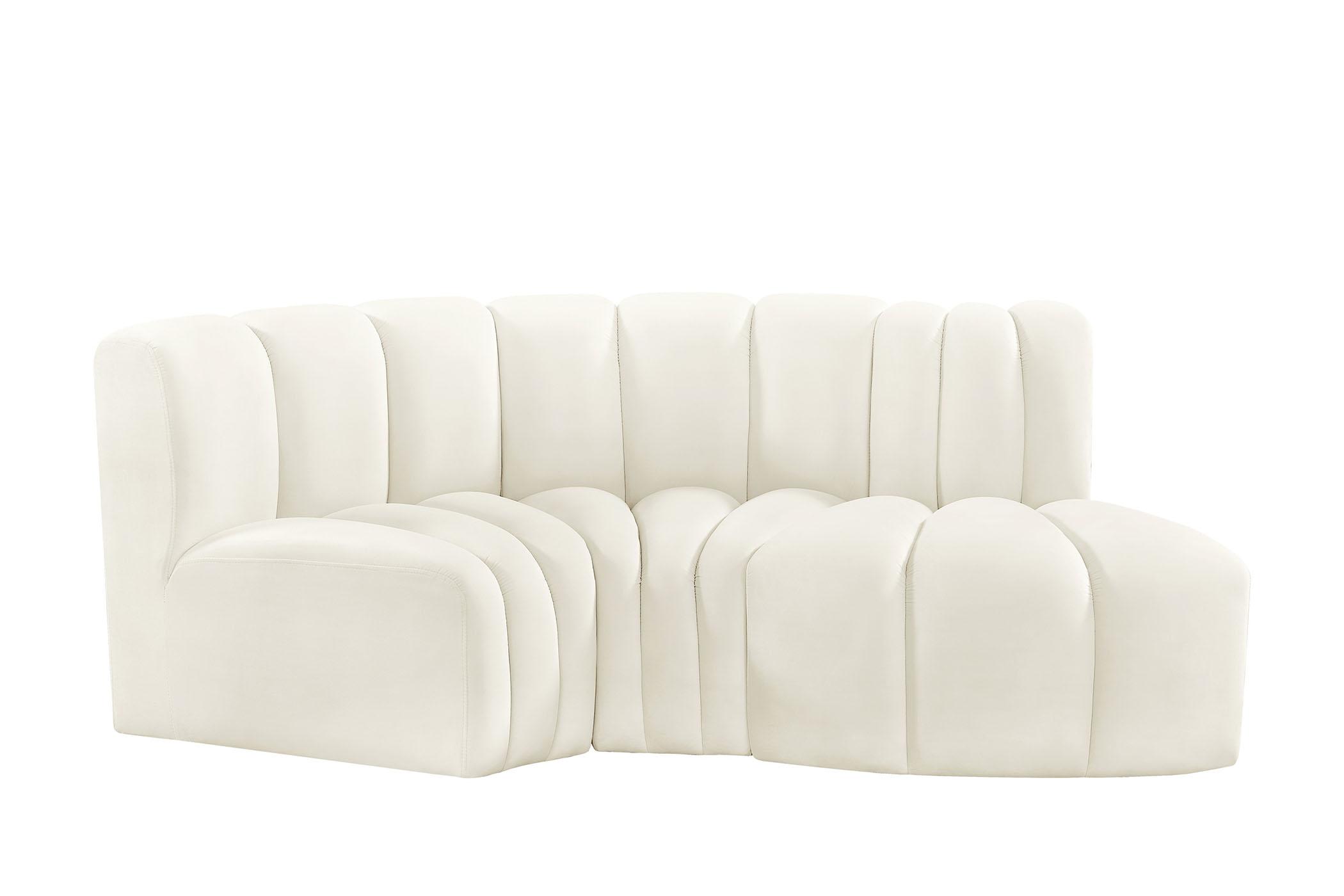 

        
Meridian Furniture ARC 103Cream-S3D Modular Sectional Sofa Cream Velvet 094308298405
