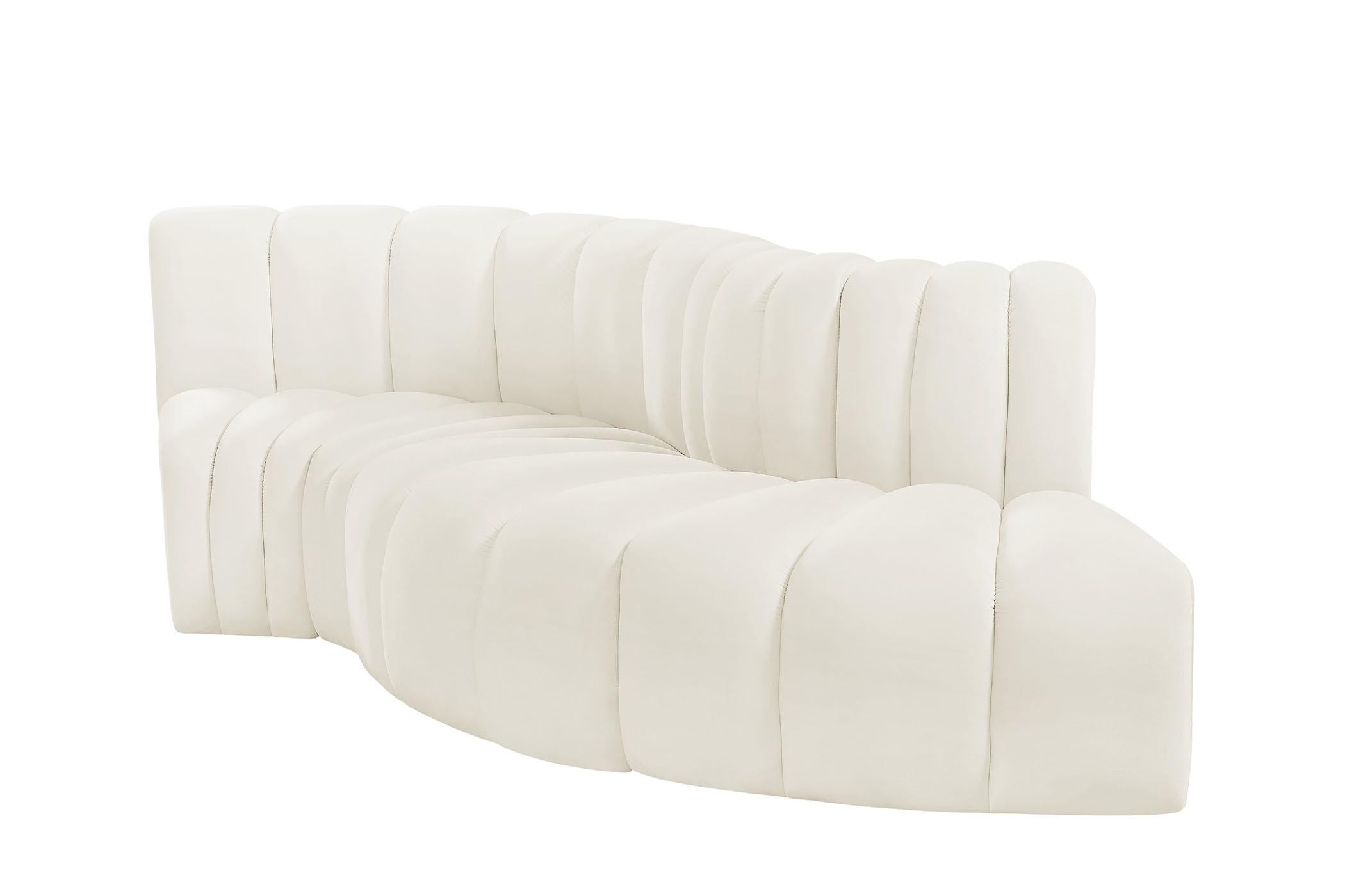

        
Meridian Furniture ARC 103Cream-S4D Modular Sectional Sofa Cream Velvet 094308298467
