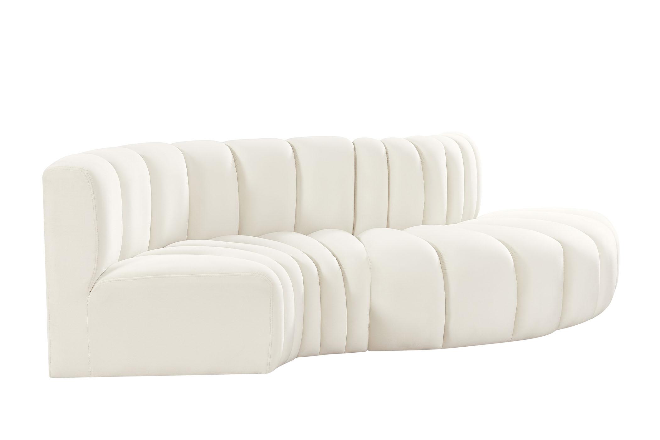 Contemporary, Modern Modular Sectional Sofa ARC 103Cream-S4D 103Cream-S4D in Cream Velvet