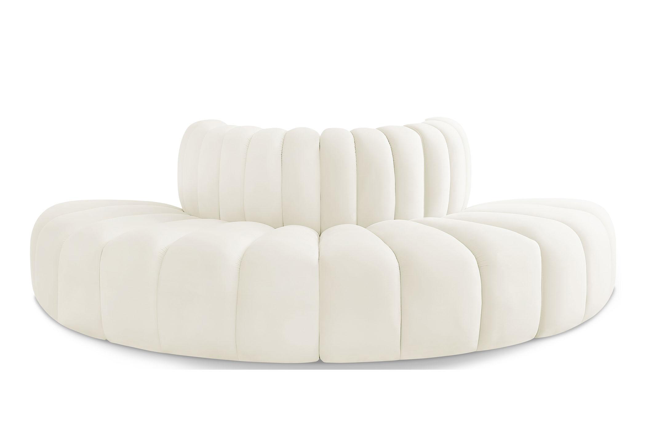 Contemporary, Modern Modular Sectional Sofa ARC 103Cream-S4G 103Cream-S4G in Cream Velvet