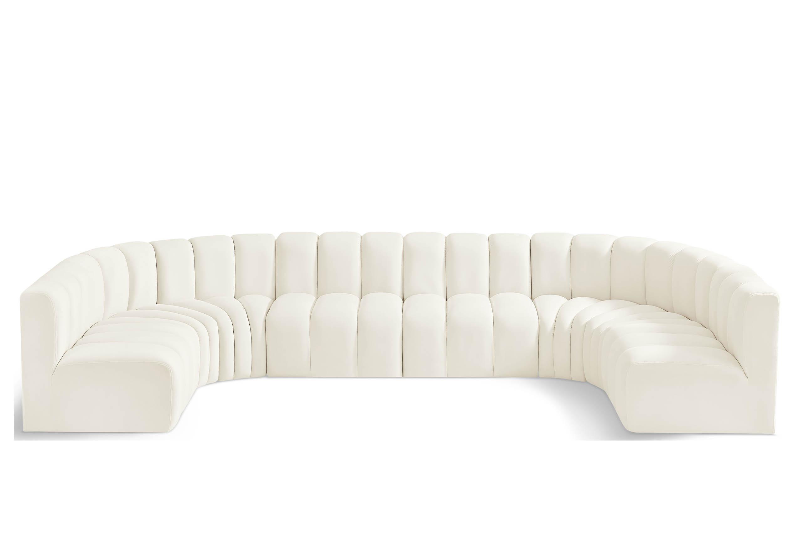 

        
Meridian Furniture ARC 103Cream-S8A Modular Sectional Sofa Cream Velvet 094308298603

