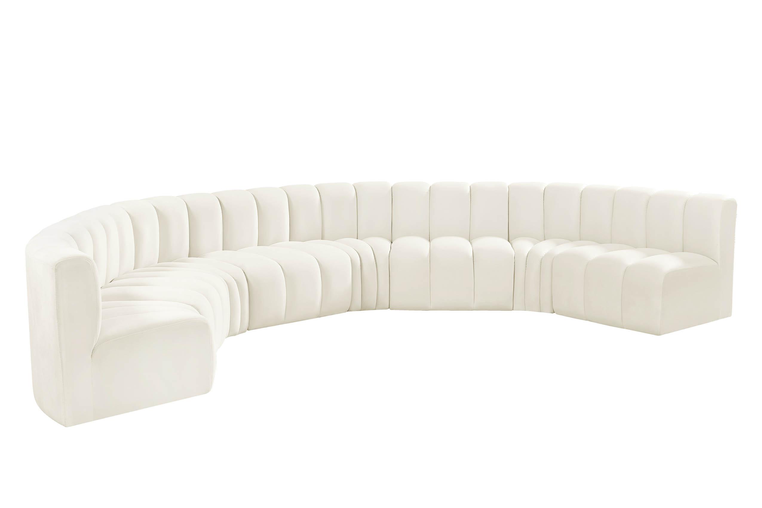 

    
103Cream-S8B Meridian Furniture Modular Sectional Sofa
