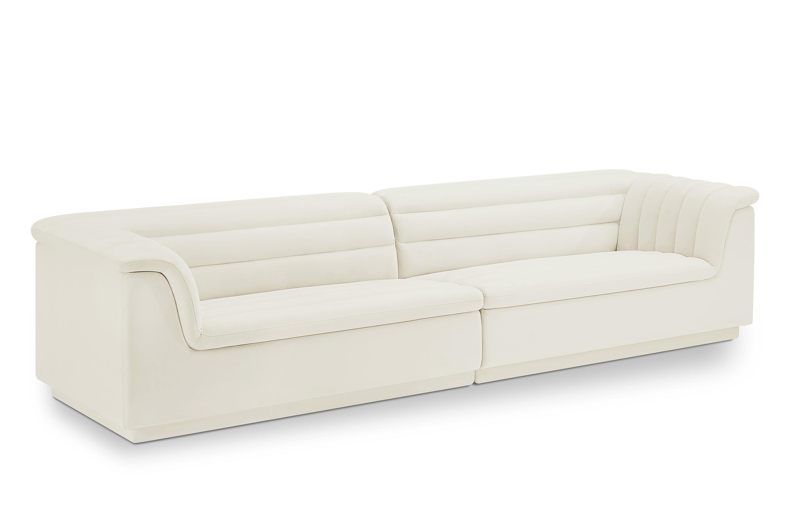 

    
Cream Velvet Channel Tufted Modular Sofa CASCADE 194Cream-S119 Meridian Modern
