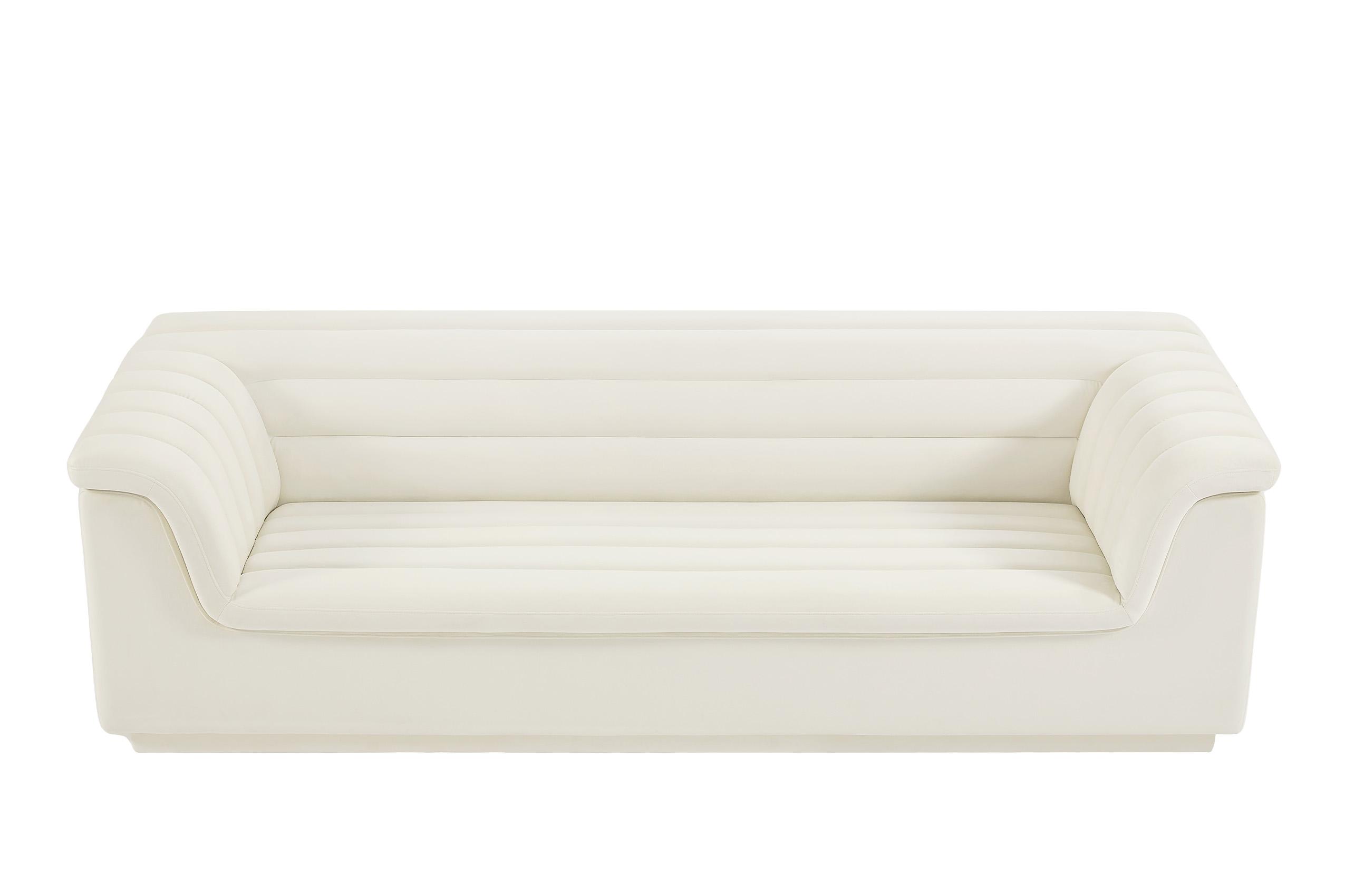 

    
192Cream-S-Set-2 Cream Velvet Channel Tufted Sofa Set 2Pcs CASCADE 192Cream-S Meridian Modern
