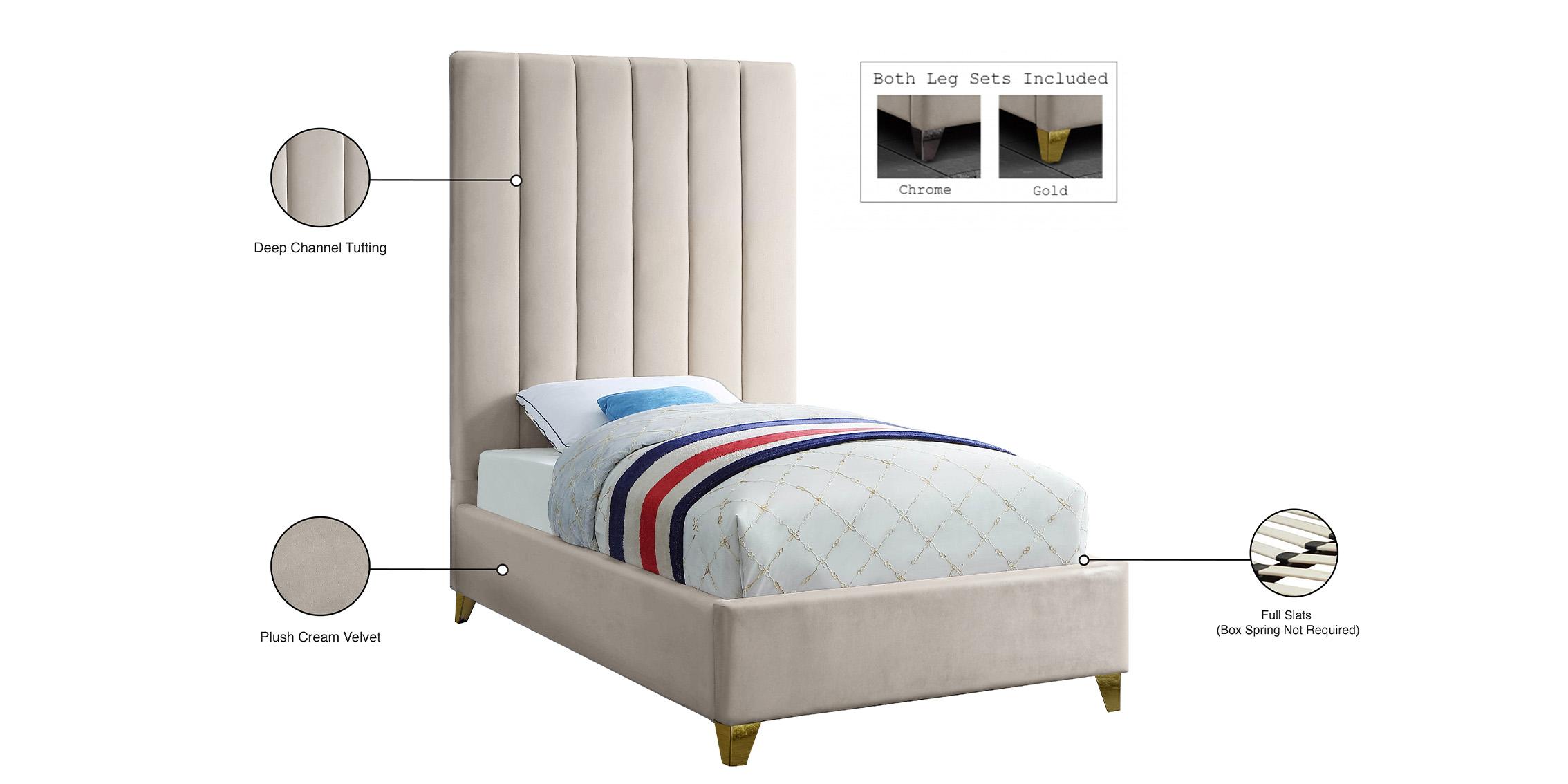 

        
Meridian Furniture VIA Platform Bed Cream Velvet 704831403404
