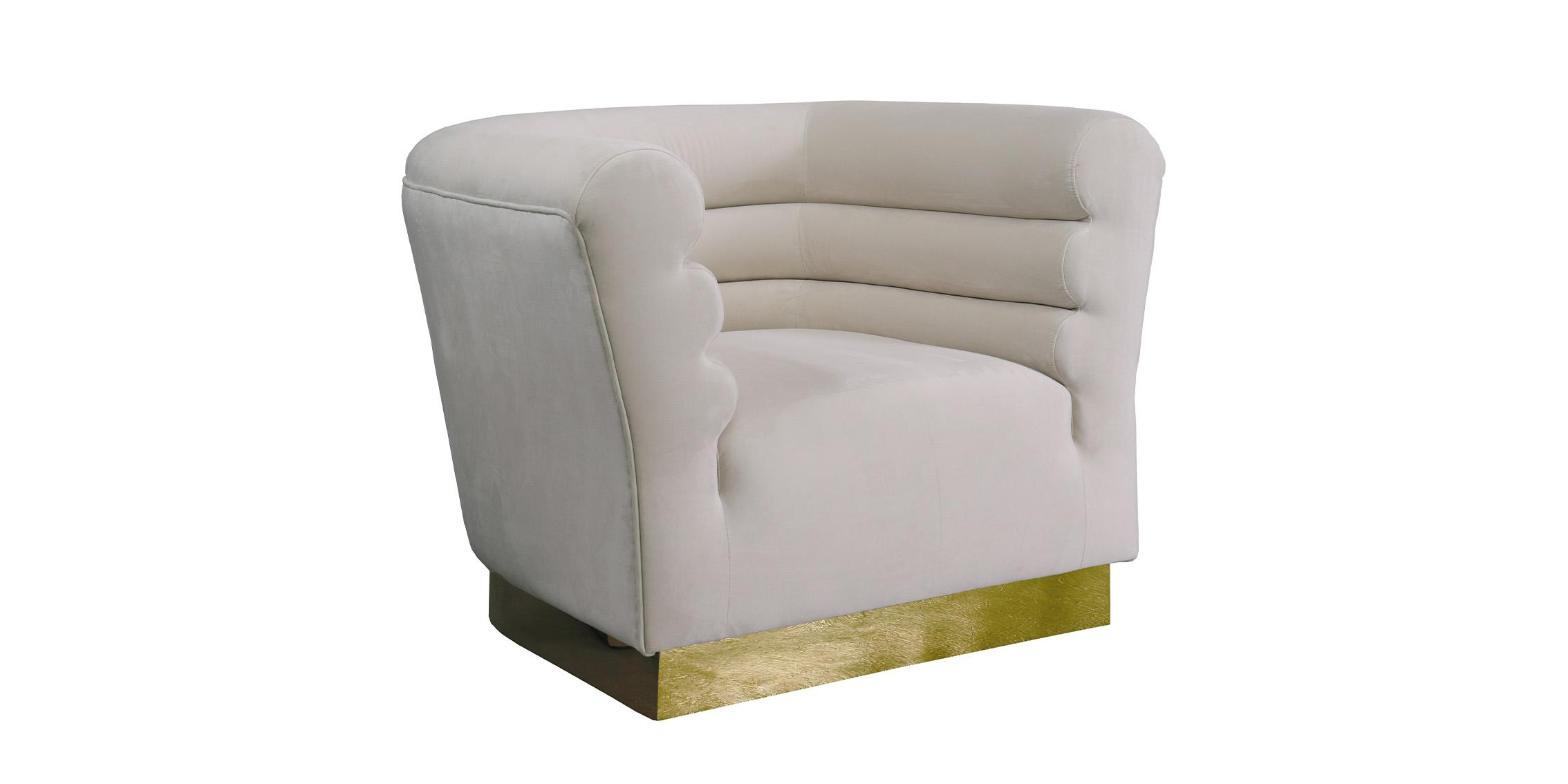 Contemporary, Modern Arm Chairs BELLINI 669Cream-C 669Cream-C in Cream Velvet