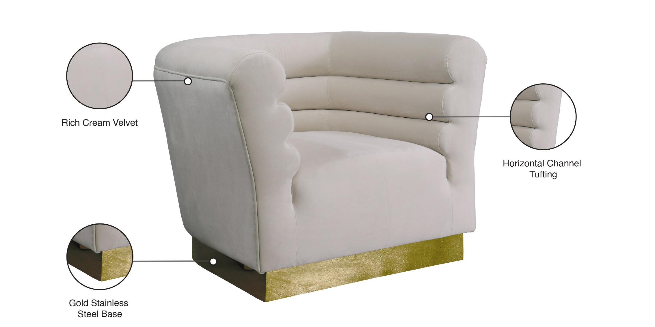

        
Meridian Furniture BELLINI 669Cream-C Arm Chairs Cream Velvet 704831405859
