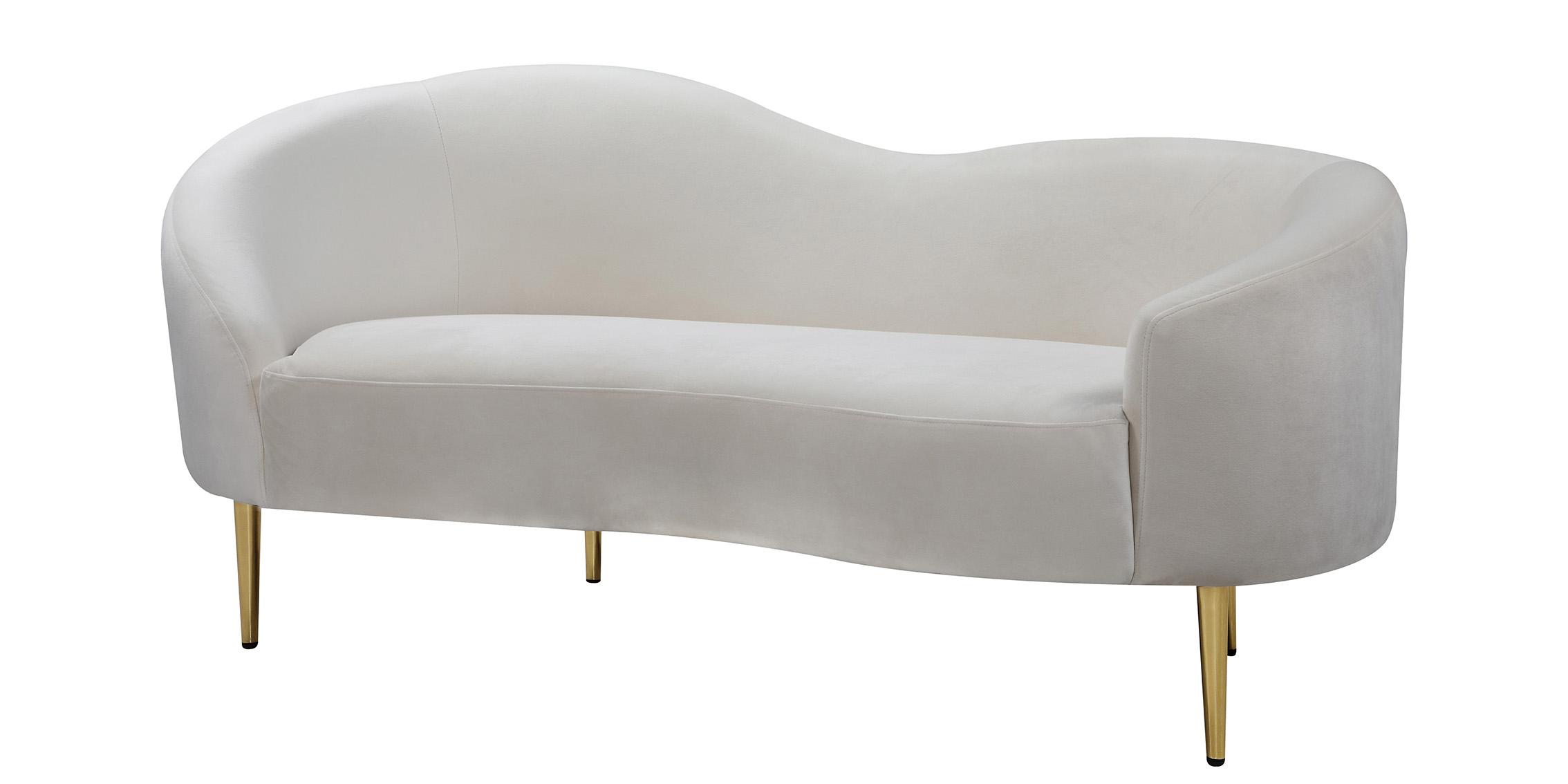 

    
659Cream-S-Set-3 Glam Cream Velvet Sofa Set 3Pcs RITZ 659Cream Meridian Contemporary Modern
