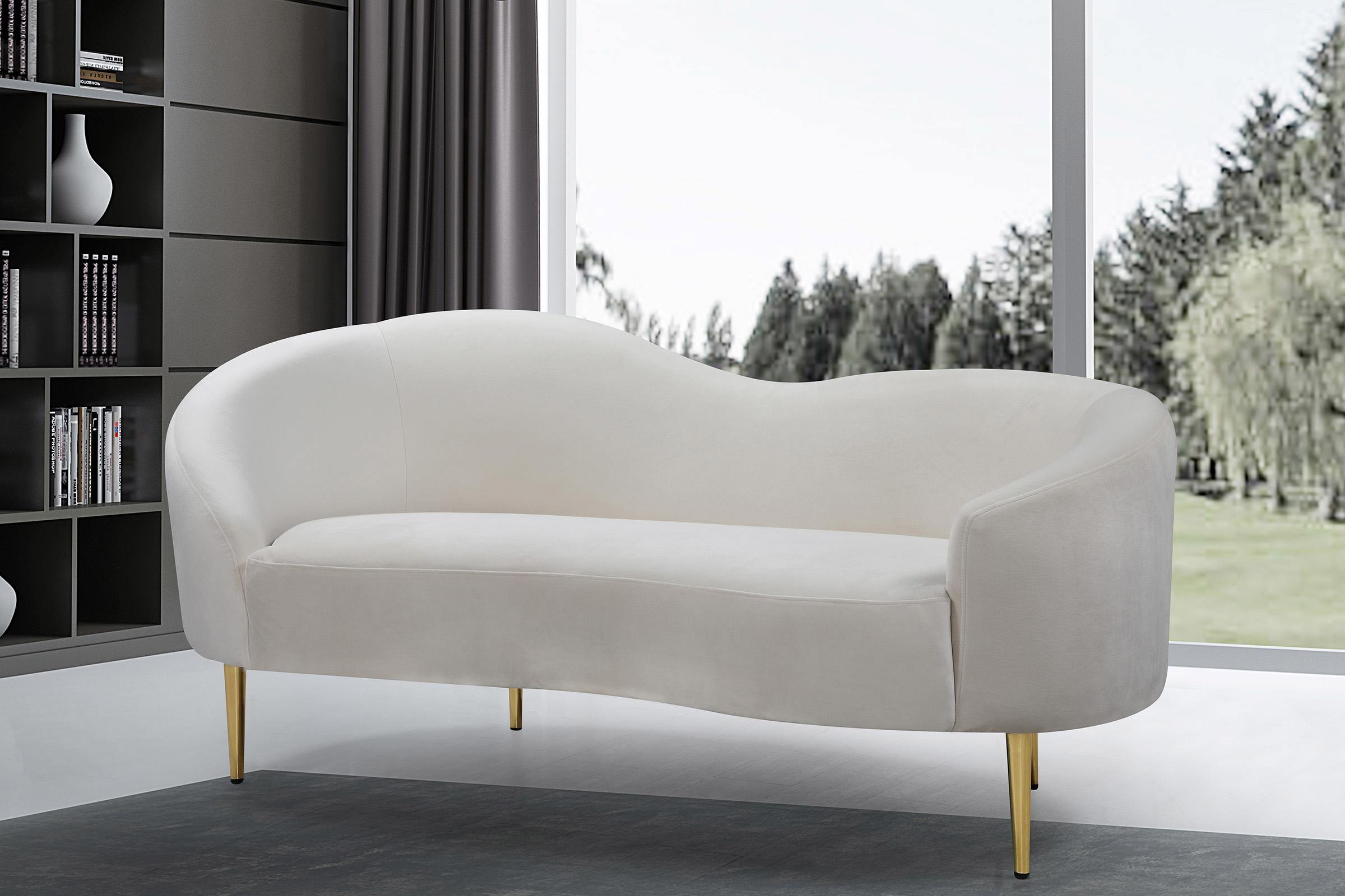 

        
Meridian Furniture RITZ 659Cream-S-Set-3 Sofa Set Cream Velvet 00704831402421
