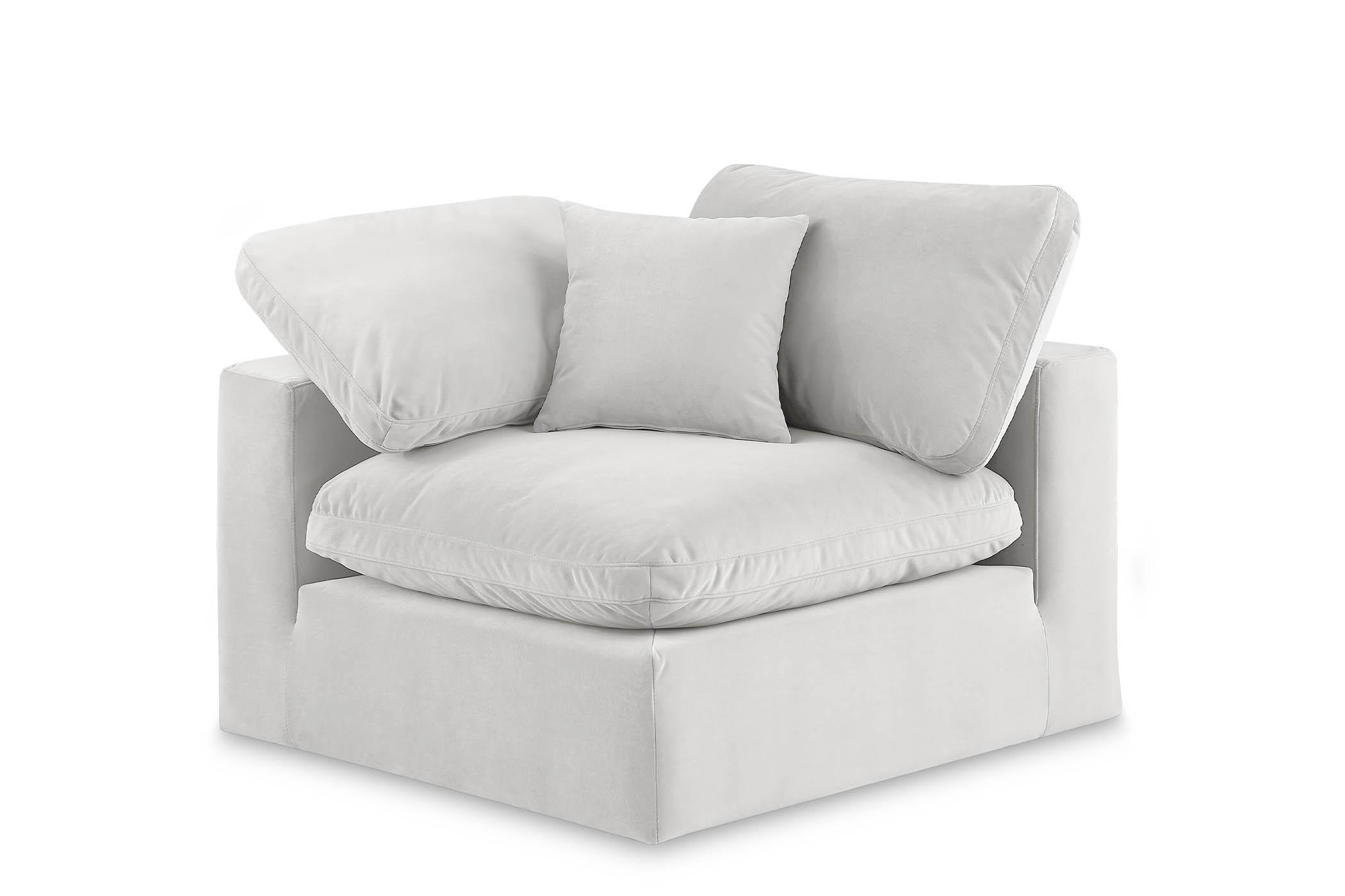 

    
Cream Velvet Corner Chair COMFY 189Cream-Corner Meridian Contemporary Modern
