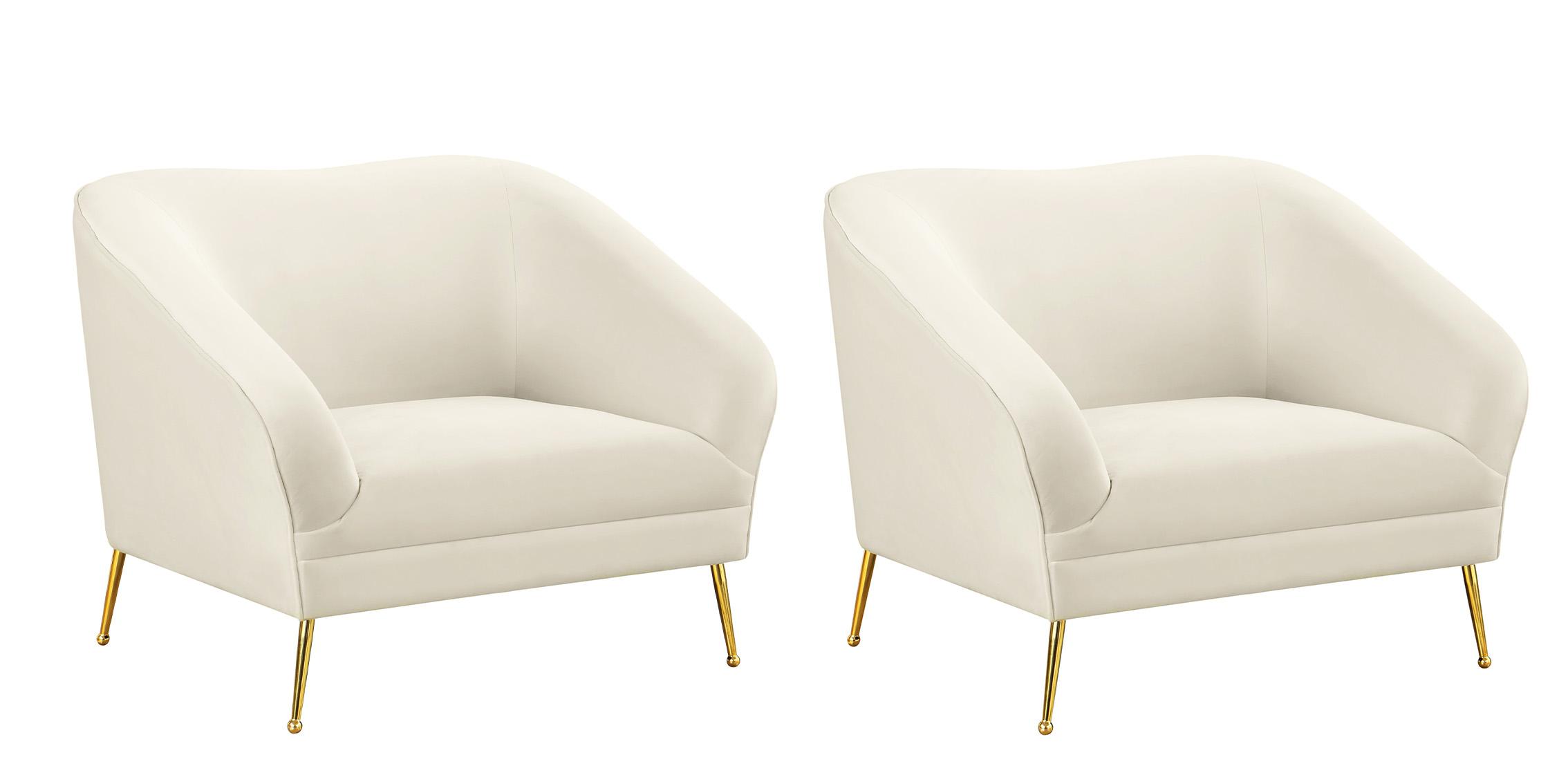 

        
Meridian Furniture HERMOSA 658Cream-C-Set Arm Chair Set Cream Velvet 704831407716
