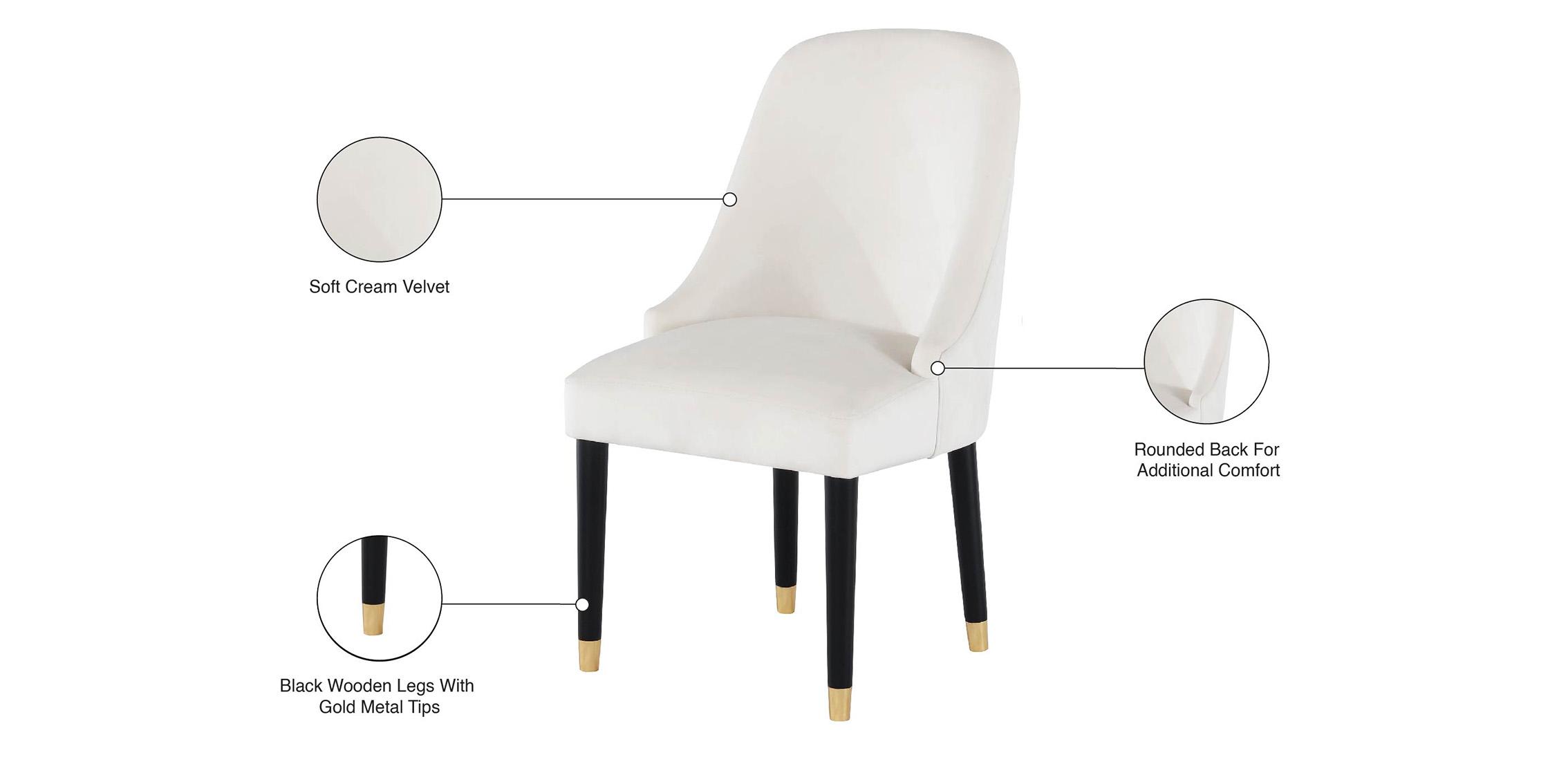 

        
Meridian Furniture OMNI 923Cream-C Dining Chair Set Cream Velvet 753359800790
