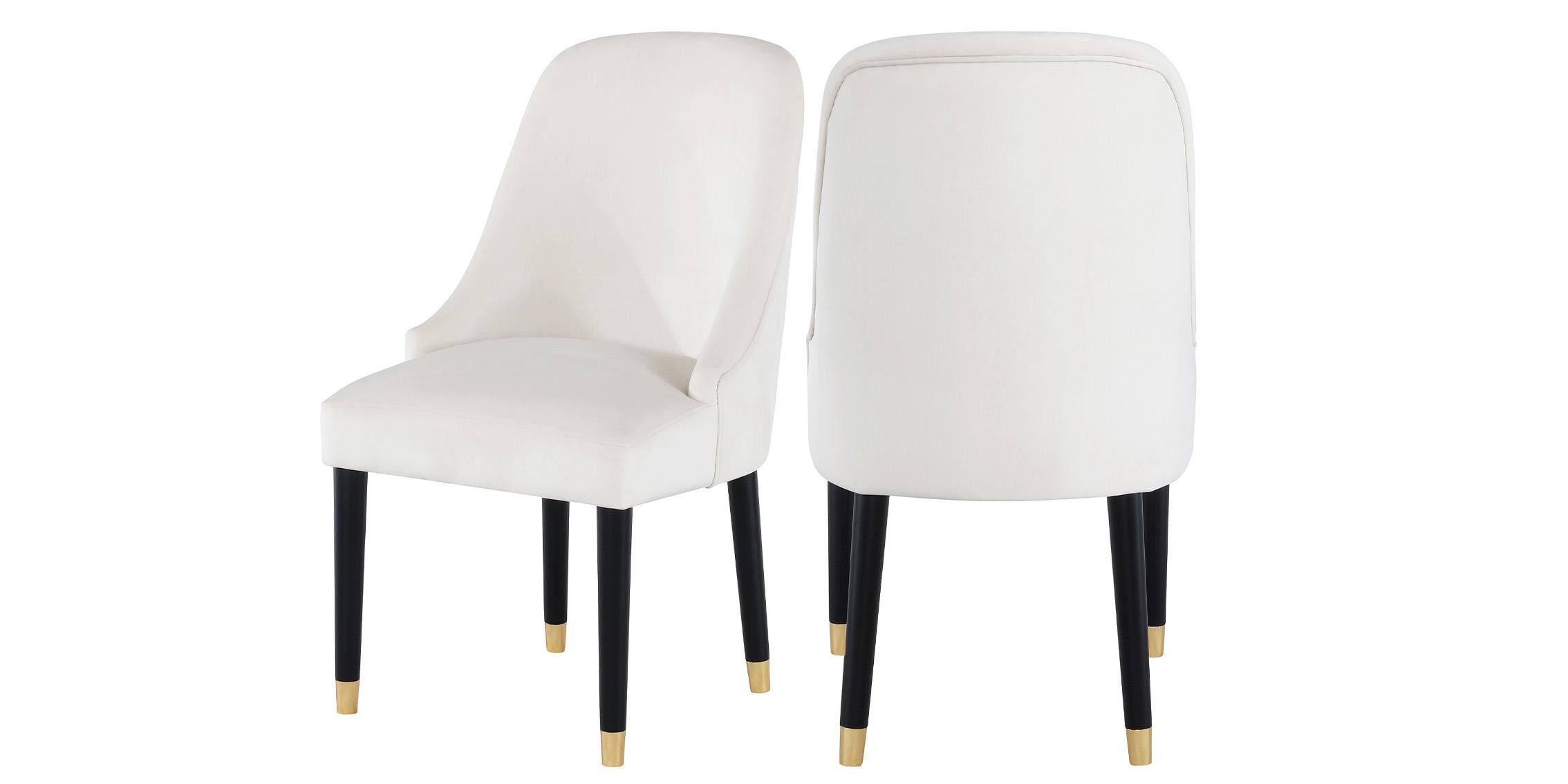 Contemporary, Modern Dining Chair Set OMNI 923Cream-C 923Cream-C in Cream Velvet