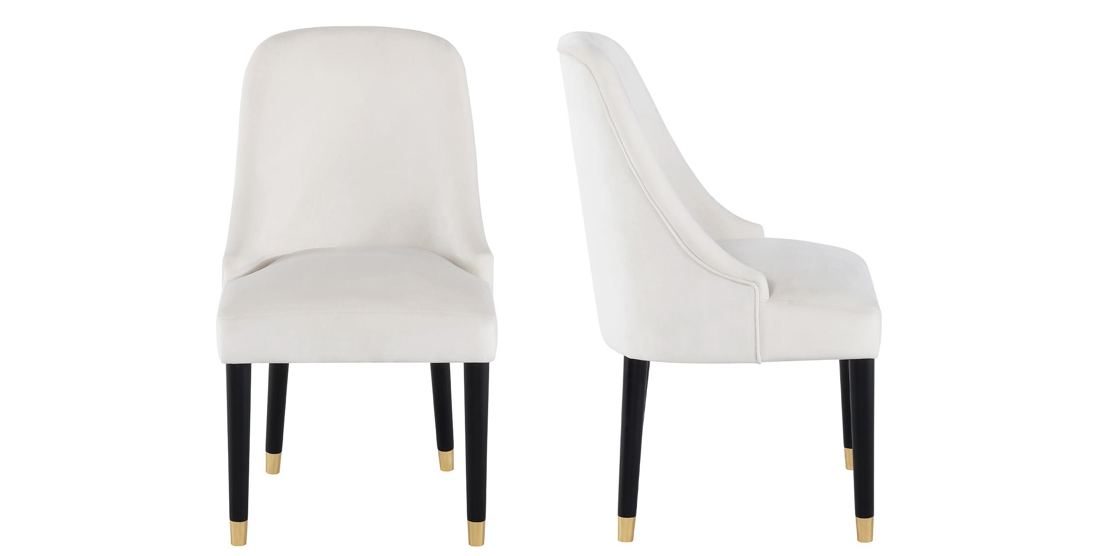 

    
Cream Velvet Dining Chair Set 2Pcs OMNI 923Cream-C Meridian Contemporary Modern
