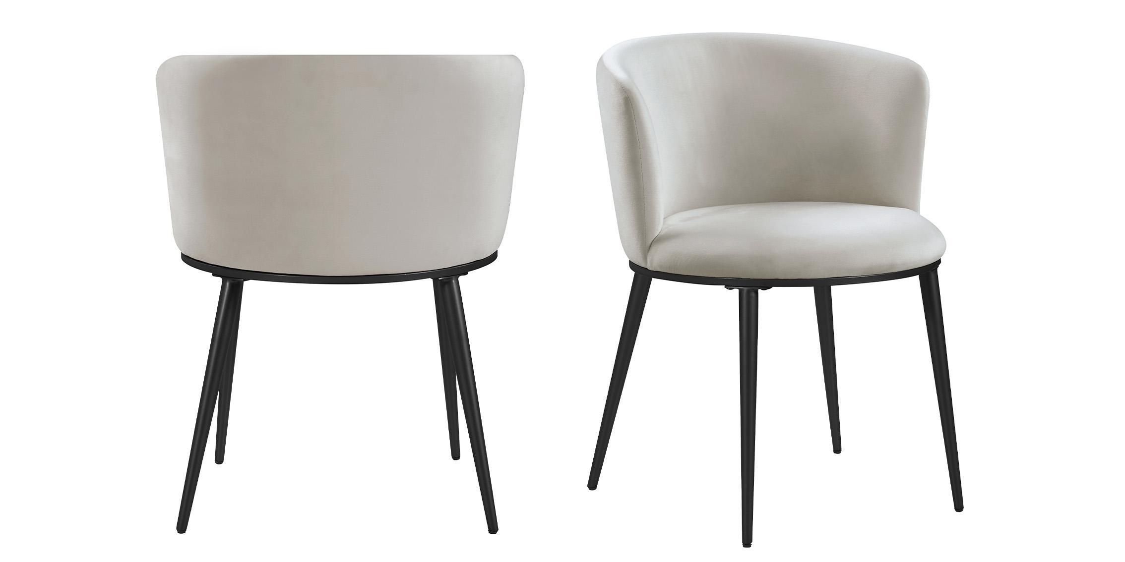 

        
Meridian Furniture SKYLAR 966Cream-C Dining Chair Set Cream/Black Velvet 753359806372
