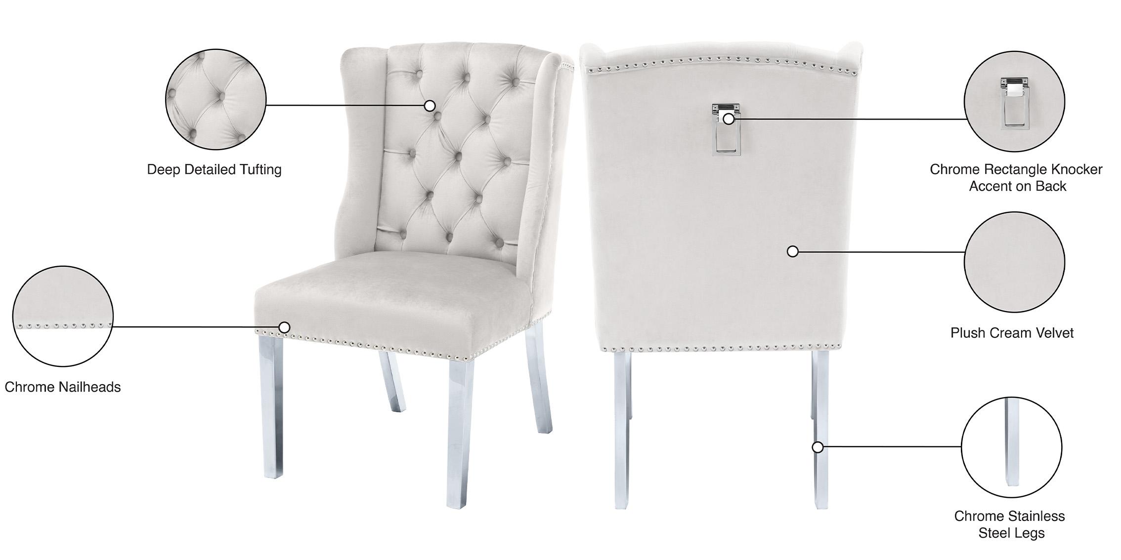 

    
809Cream-C Meridian Furniture Dining Chair Set
