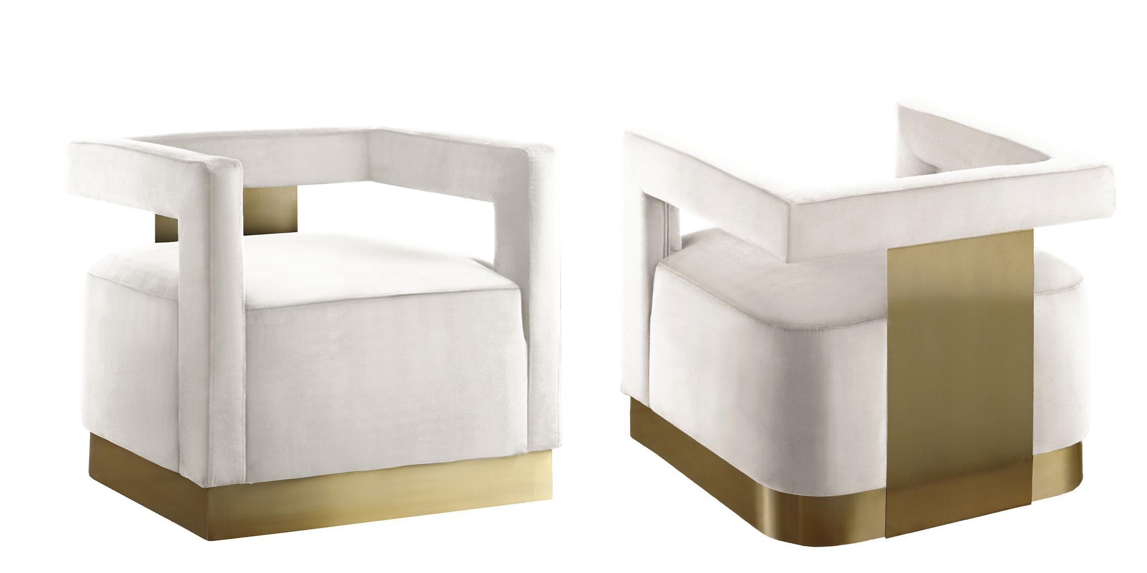

    
Meridian Furniture ARMANI 597Cream Arm Chair Set Cream/Gold 597Cream-Set-2
