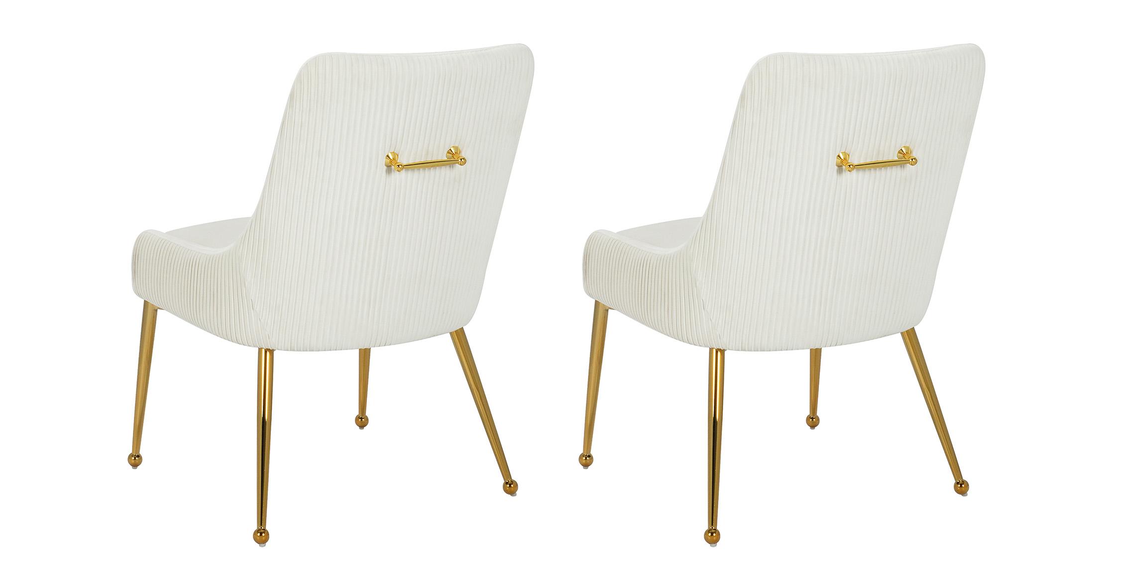 

    
Meridian Furniture ACE 855Cream Dining Chair Set Cream/Gold 855Cream
