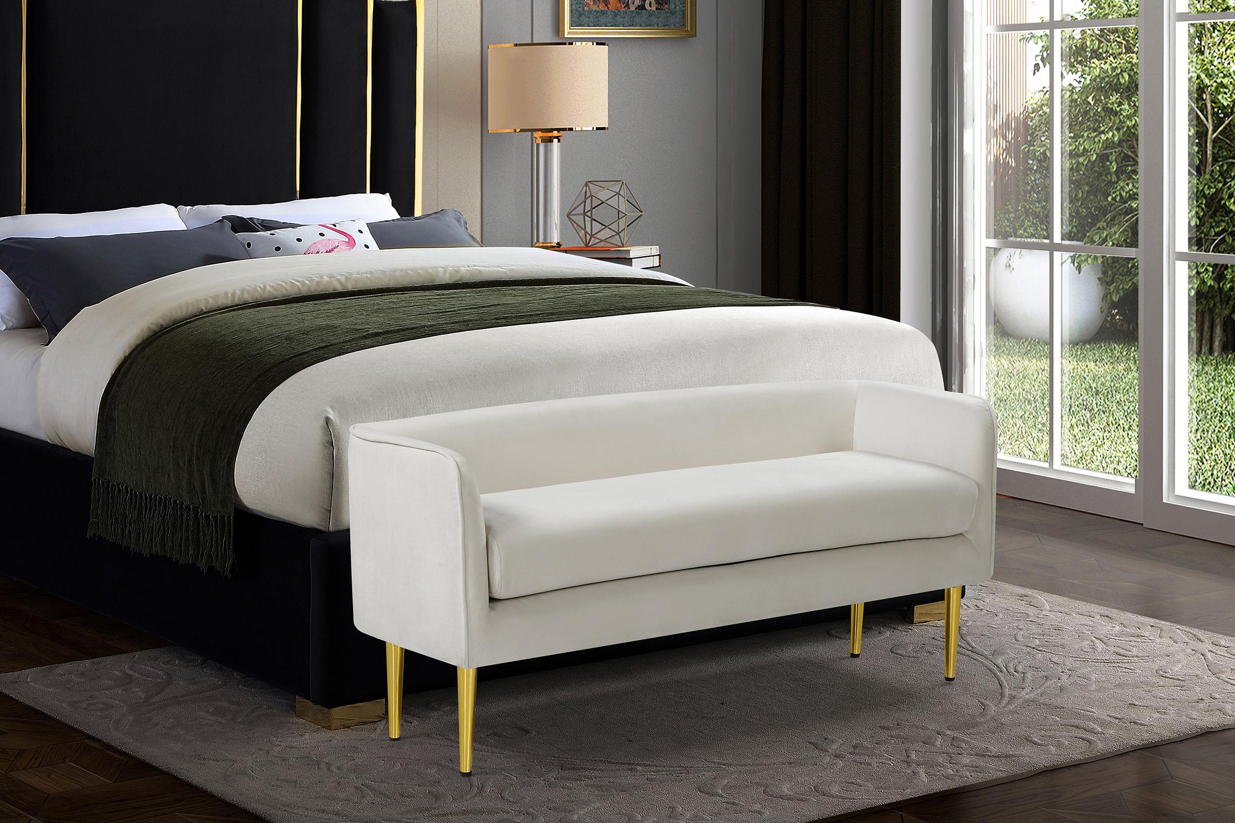 

        
Meridian Furniture AUDREY 184Cream Benches Cream/Gold Velvet 704831403923
