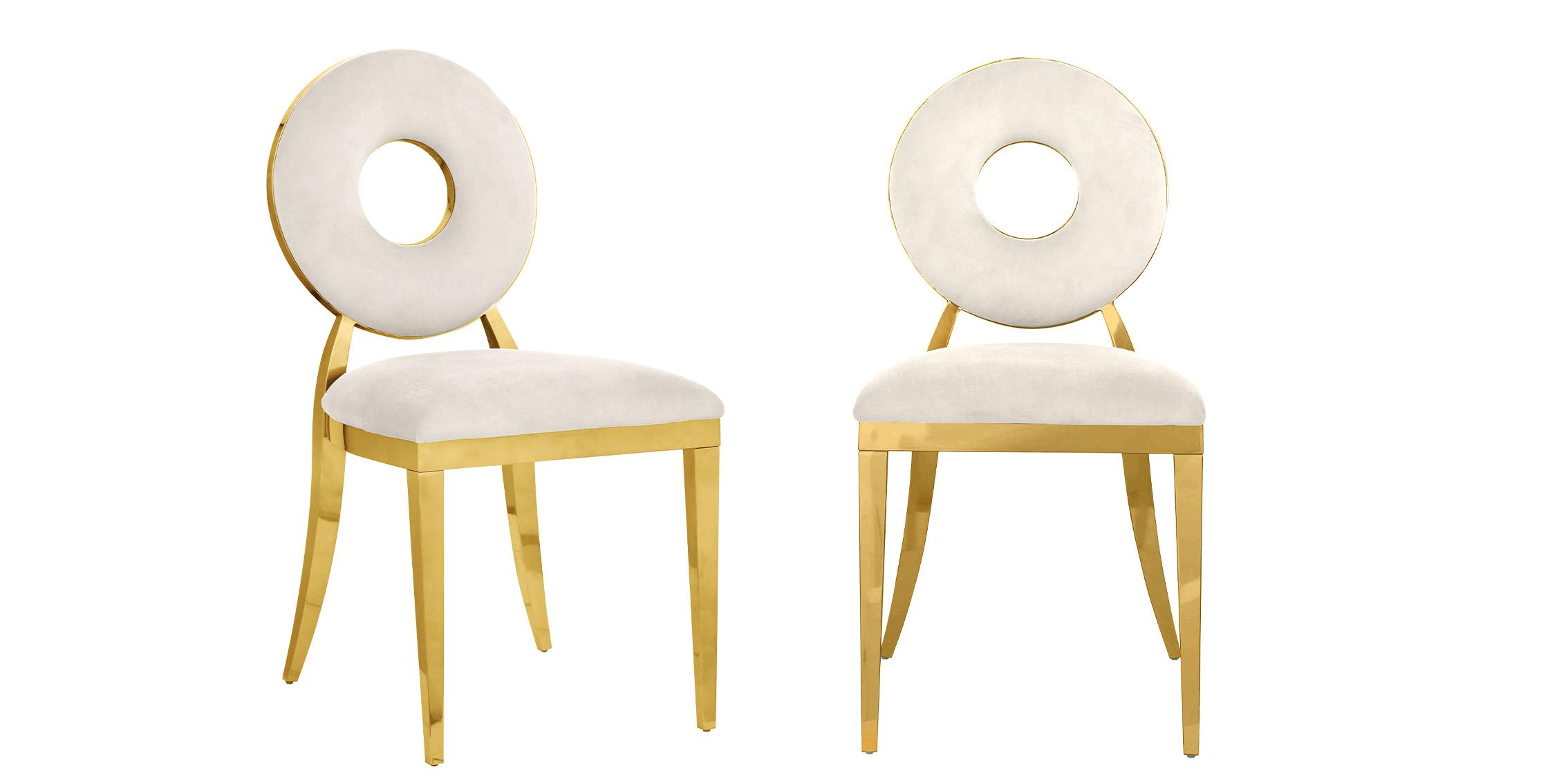 

        
Meridian Furniture CAROUSEL 858Cream-C Dining Chair Set Cream/Gold Velvet 094308250854
