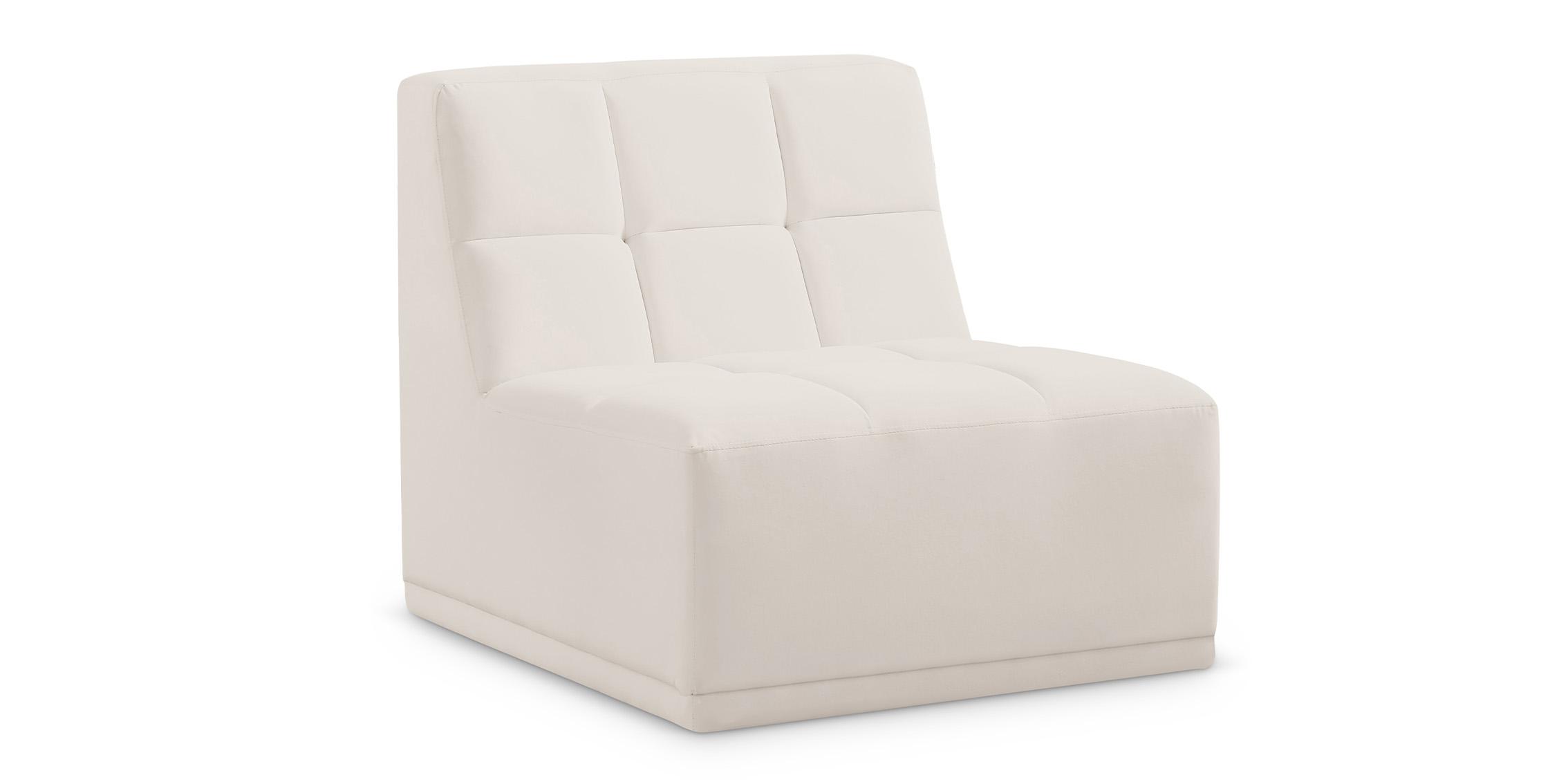 Contemporary, Modern Armless Chair RELAX 650Cream-Armless 650Cream-Armless in Cream Velvet