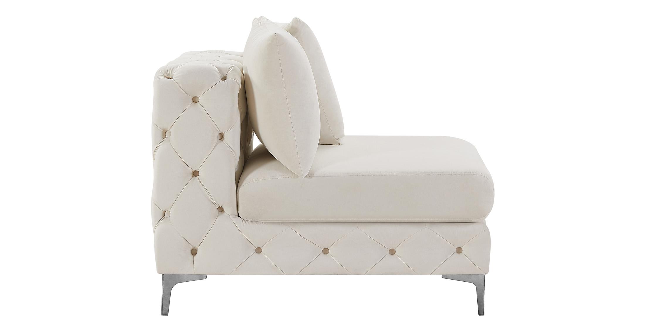 

        
Meridian Furniture TREMBLAY 686Cream-Armless Modular Armless Chair Cream Velvet 94308266046
