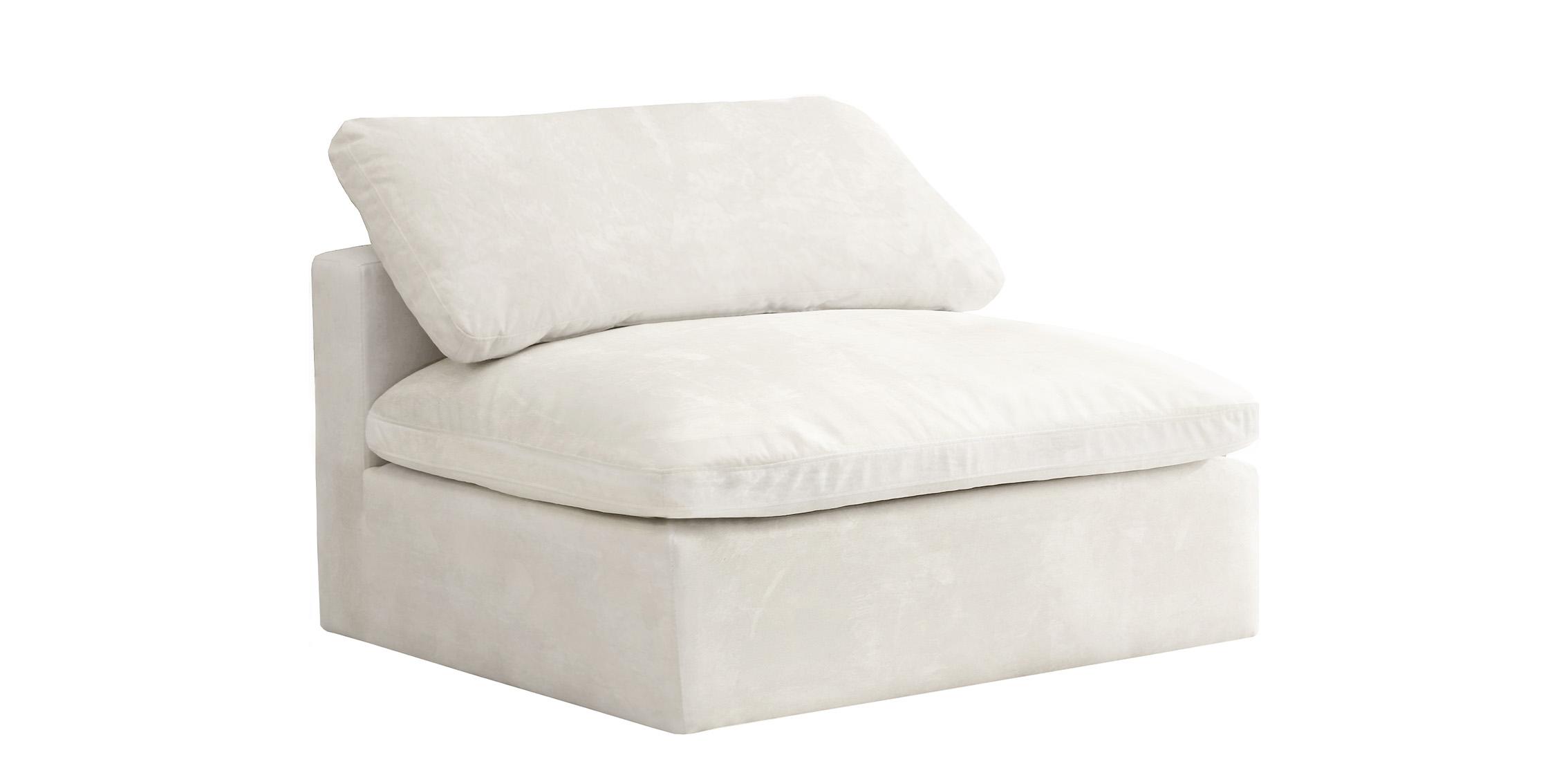 Contemporary, Modern Armless Chair 634Cream-Armless 634Cream-Armless in Cream Fabric