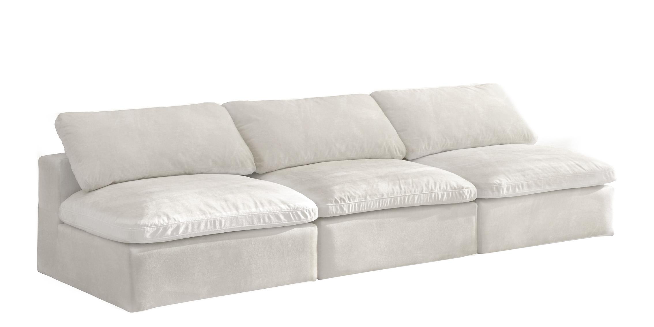

    
Cozy Cream Velvet Comfort Modular Armless Sofa S117 Meridian
