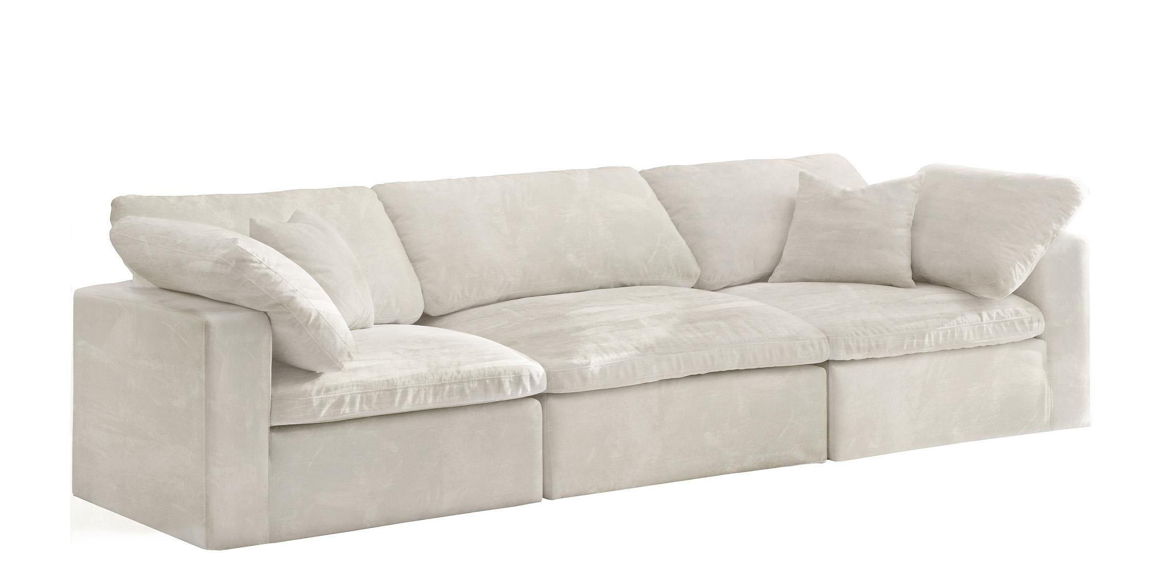 

    
Cozy Cream Velvet Comfort Modular Armless Sofa S119 Meridian
