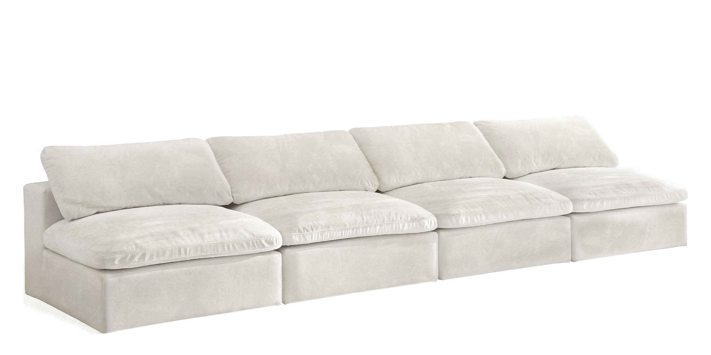 

    
Cozy Cream Velvet Comfort Modular Armless Sofa S156 Meridian

