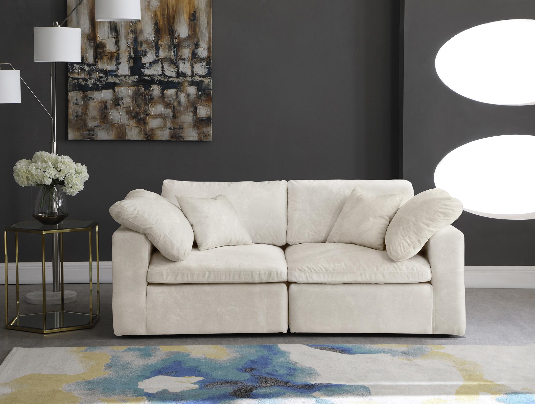 

    
Cozy Cream Velvet Comfort Modular Sofa S80 Meridian
